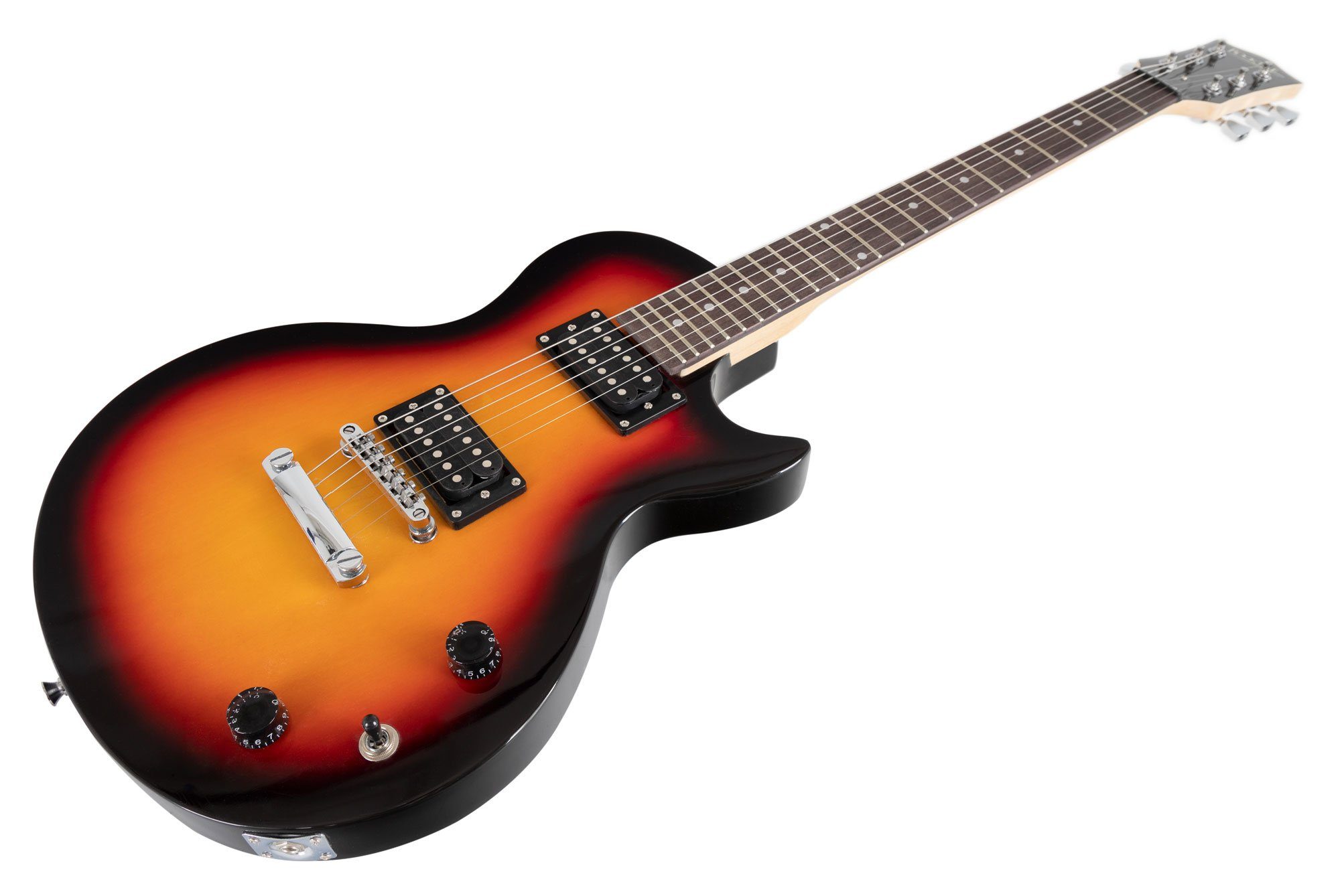 Rocktile E-Gitarre L-100 elektrische Gitarre, Single Cut, Spar-Set, inkl. Amp, Gigbag, Kabel, Plektren, Schule & Gurt