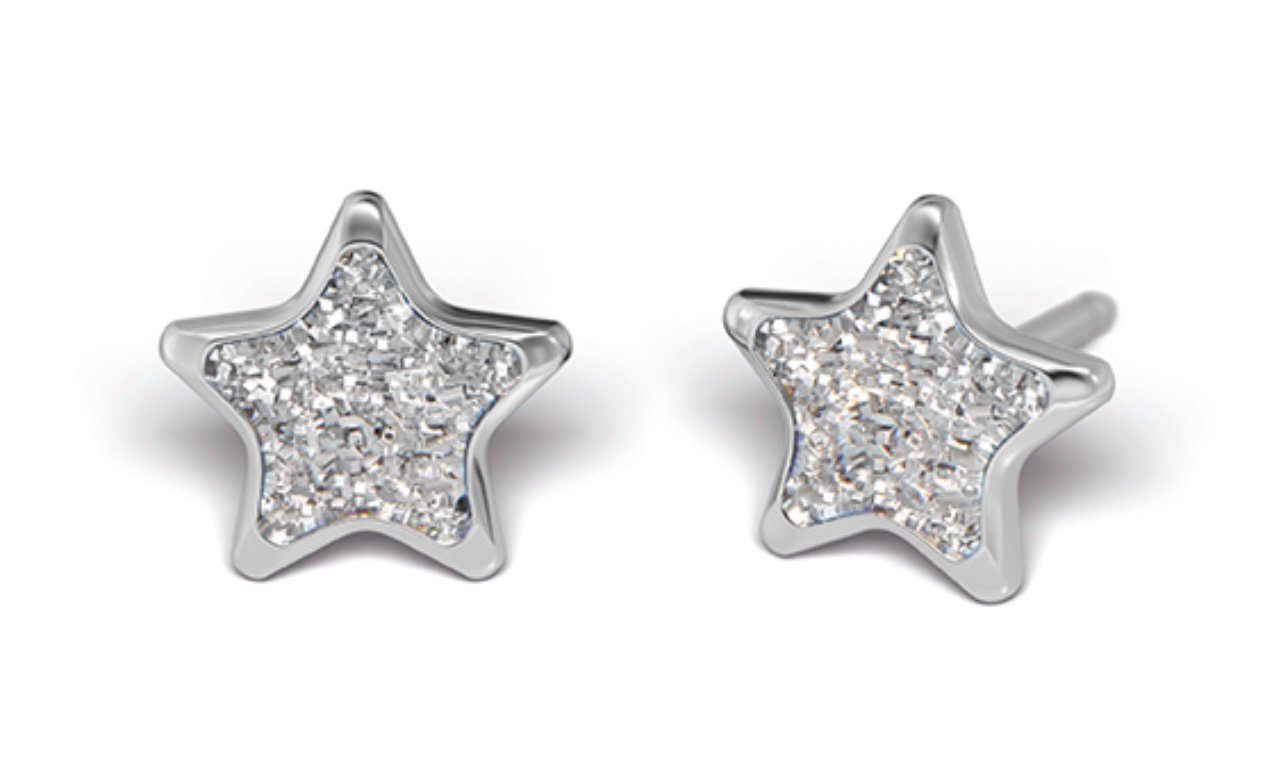 Studex Paar Серьги-гвоздики Tube Cube Hypoallergenic Earrings Серьги Stern Glitter 6mm