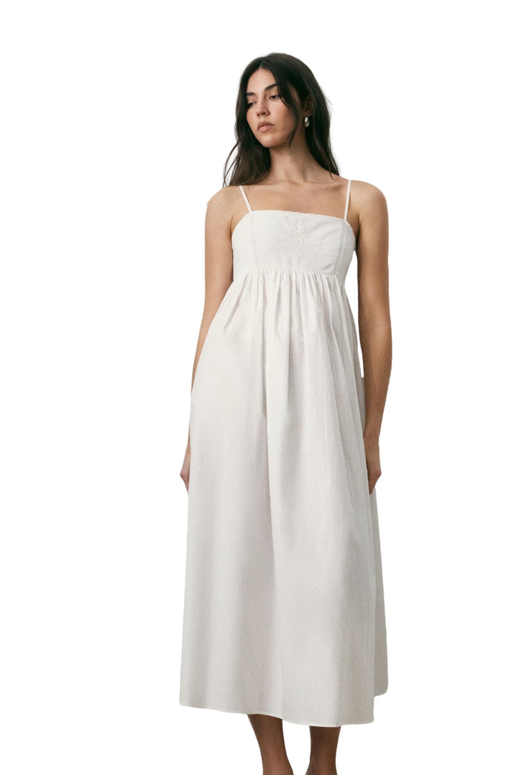 Bhoem Midikleid BHOEM romantisches Midi-Trägerkleid (1-tlg)
