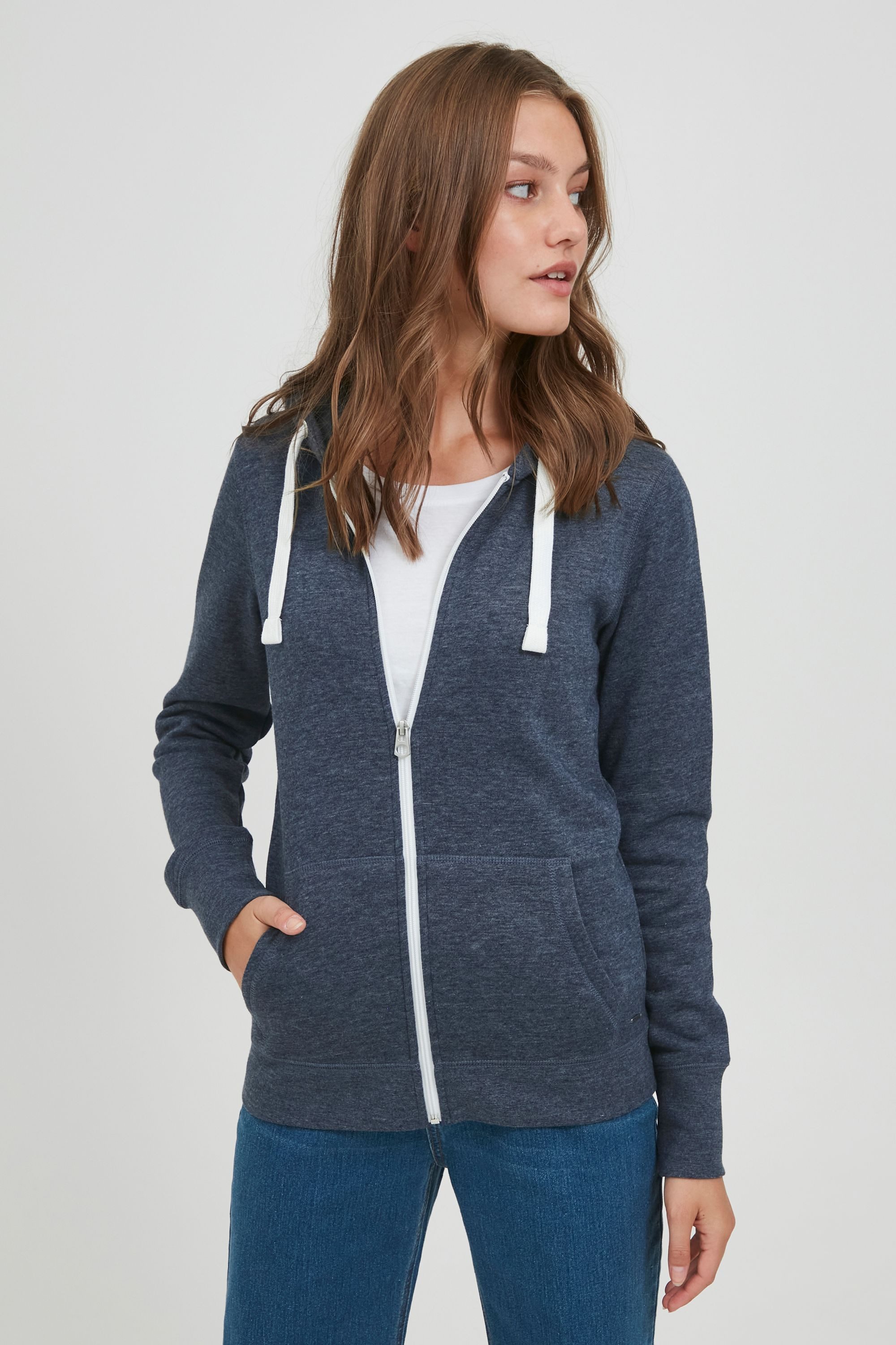 OXMO Kapuzensweatjacke OXOlinda Kapuzensweatjacke mit Kordelzug günstig online kaufen