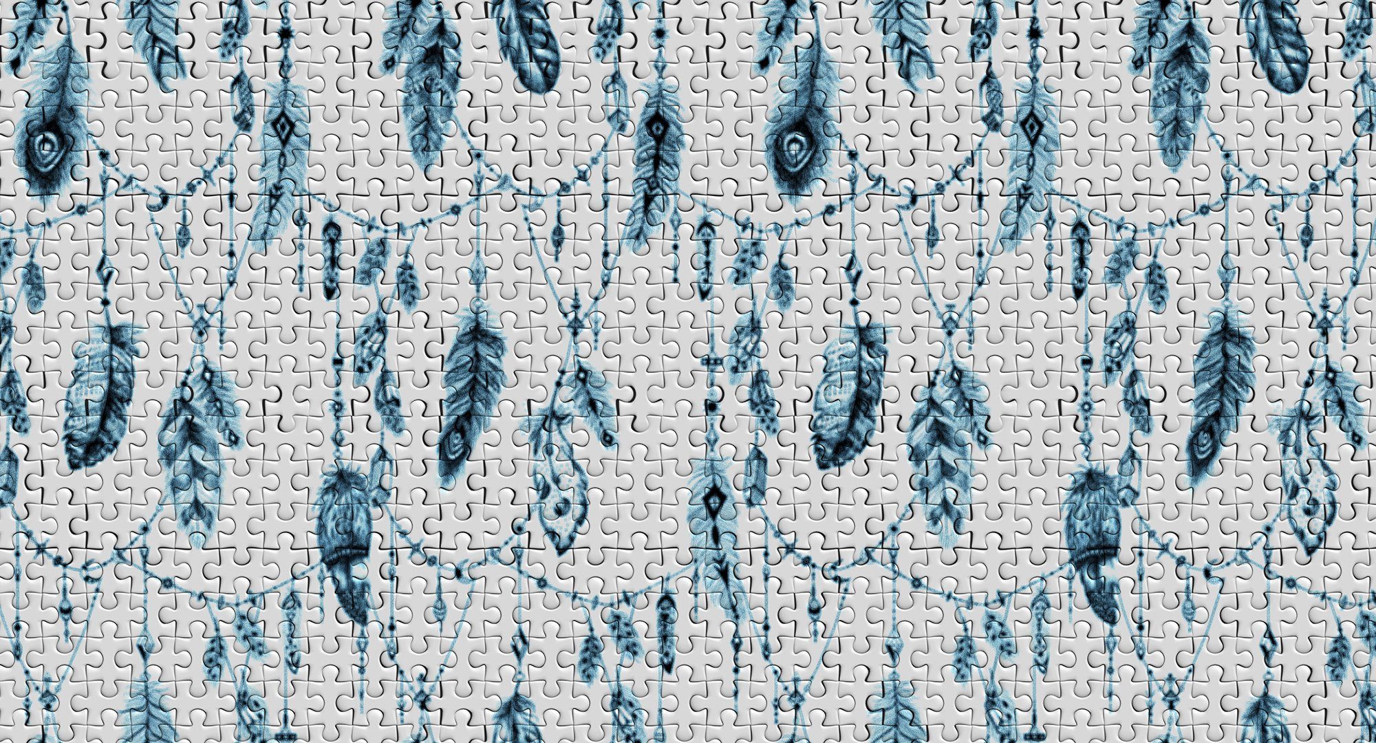Architects Paper Atelier Decke Puzzle mehrfarbig, Wand, (5 hellblau/schwarz/weiß Fototapete St), 47 Feather Schräge, glatt, 3, Vlies
