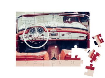 puzzleYOU Puzzle Interieur eines Oldtimer-Cabrios, 48 Puzzleteile, puzzleYOU-Kollektionen Autos
