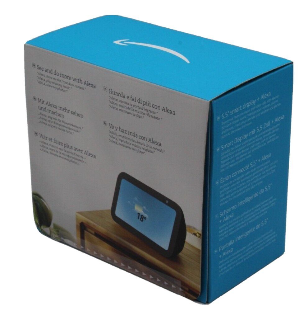 Anthrazit 5 (WLAN Show Sprachsteuerung, 3. Speaker 2023 Echo Bluetooth, Kamera-aus-Taste) Amazon Smart / Mikrofon- Bluetooth, mit (WiFi), Generation