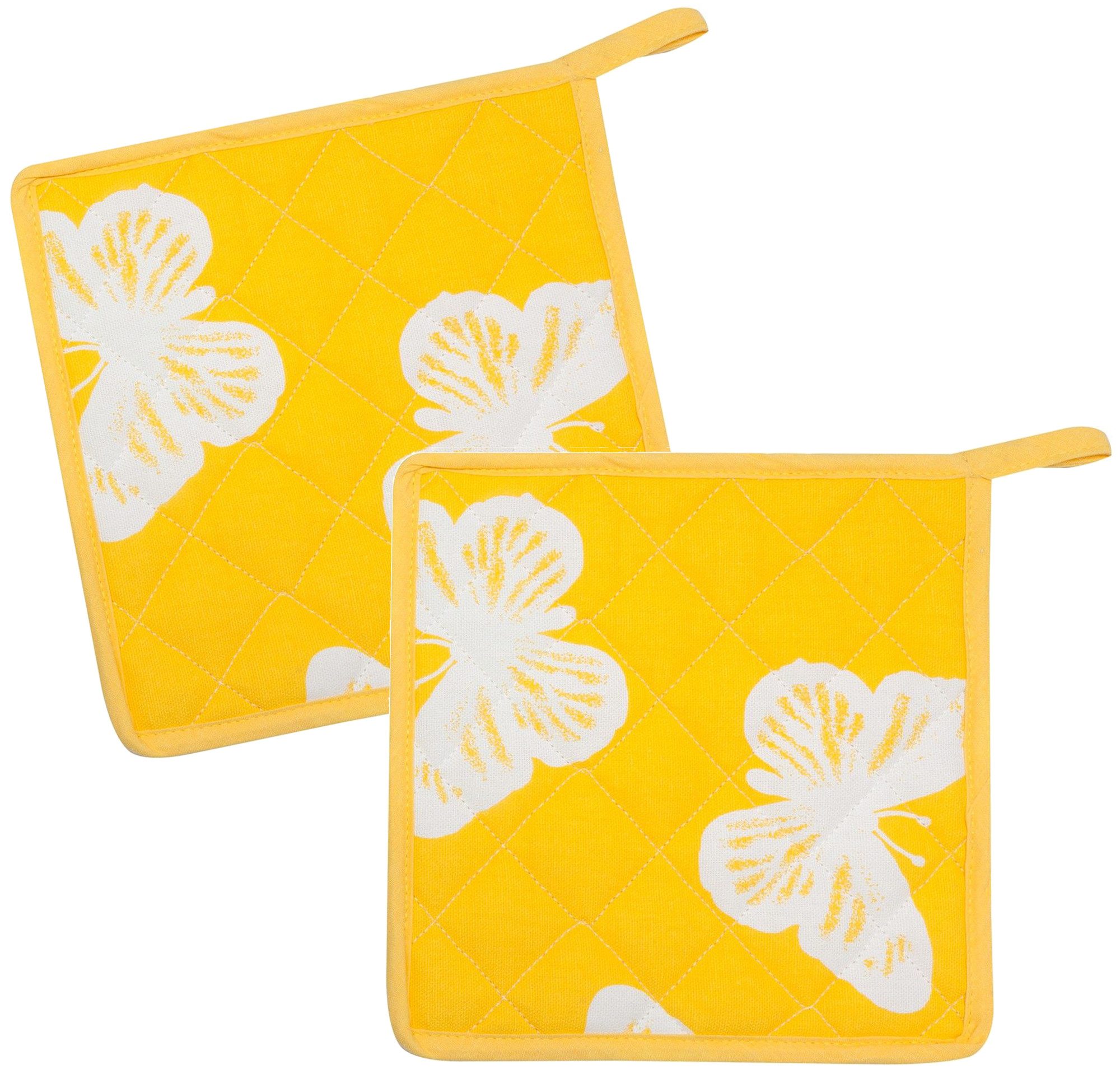 Kracht Topflappen Schmetterlinge, (2-tlg., 2-teilig), 2er Set Topflappen, wattiert, ca. 22x22 cm