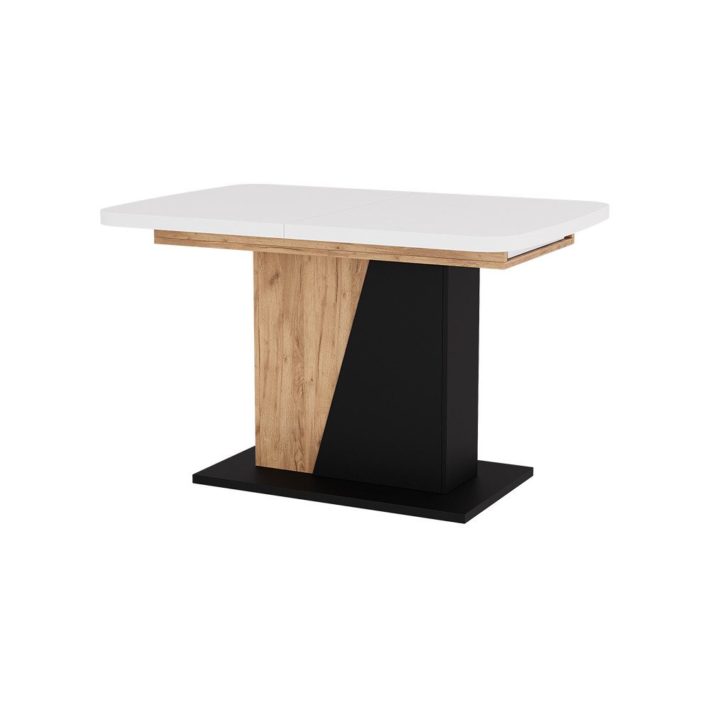 Vicco Esstisch Fenaro, Weiß/Schwarz/Goldkraft Eiche/Schwarz, 120 günstig online kaufen