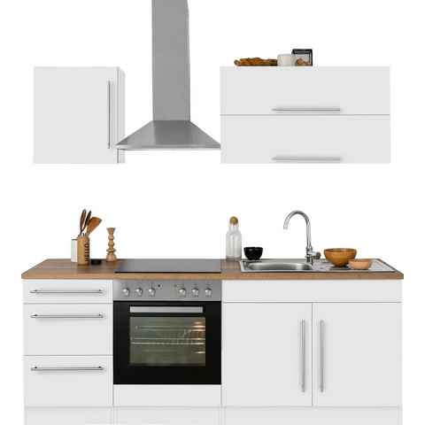 Kochstation Küchenzeile KS-Samos, ohne E-Geräte, Breite 210 cm