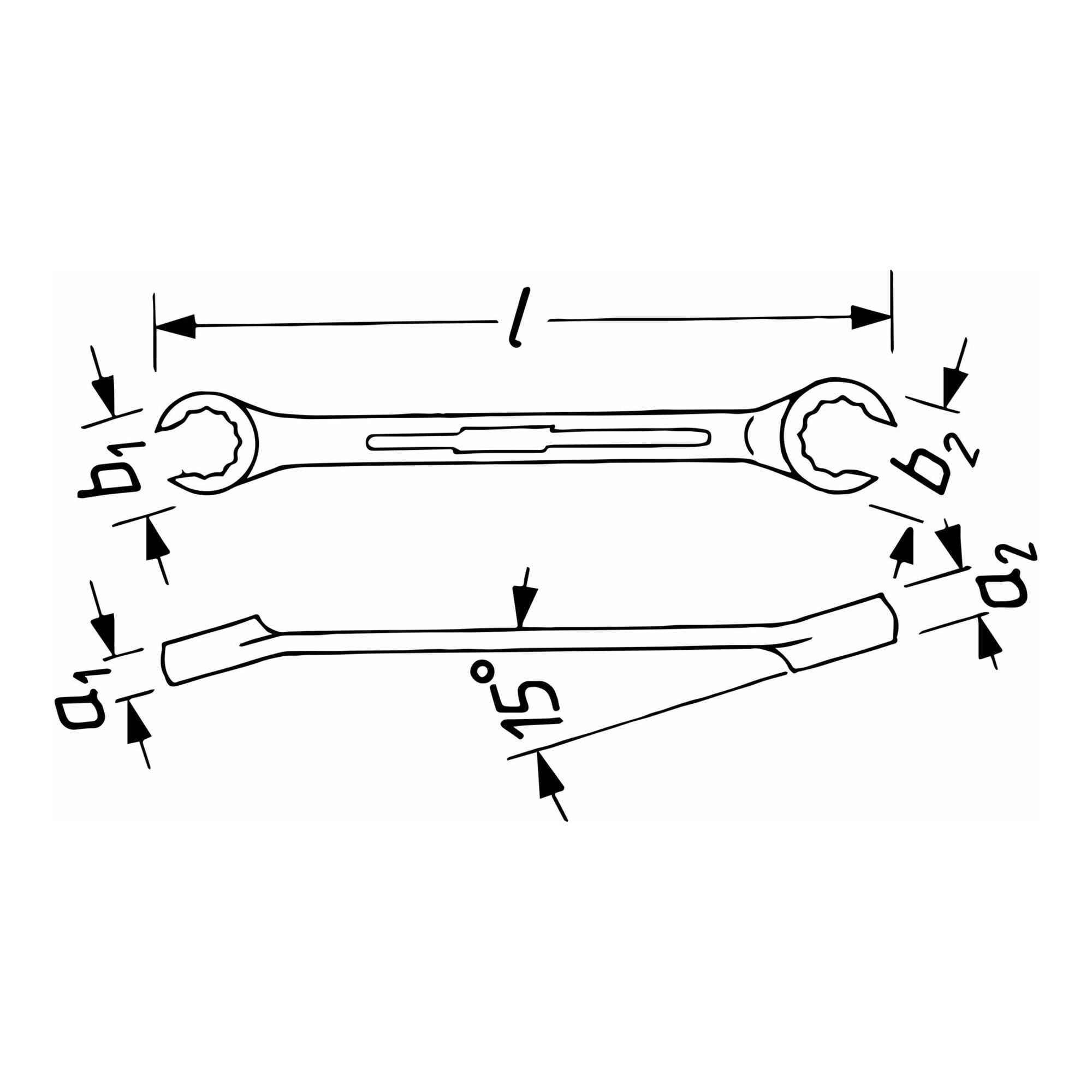 HAZET Schraube Doppelringschlüssel 612 10x11mm 147mm HAZET