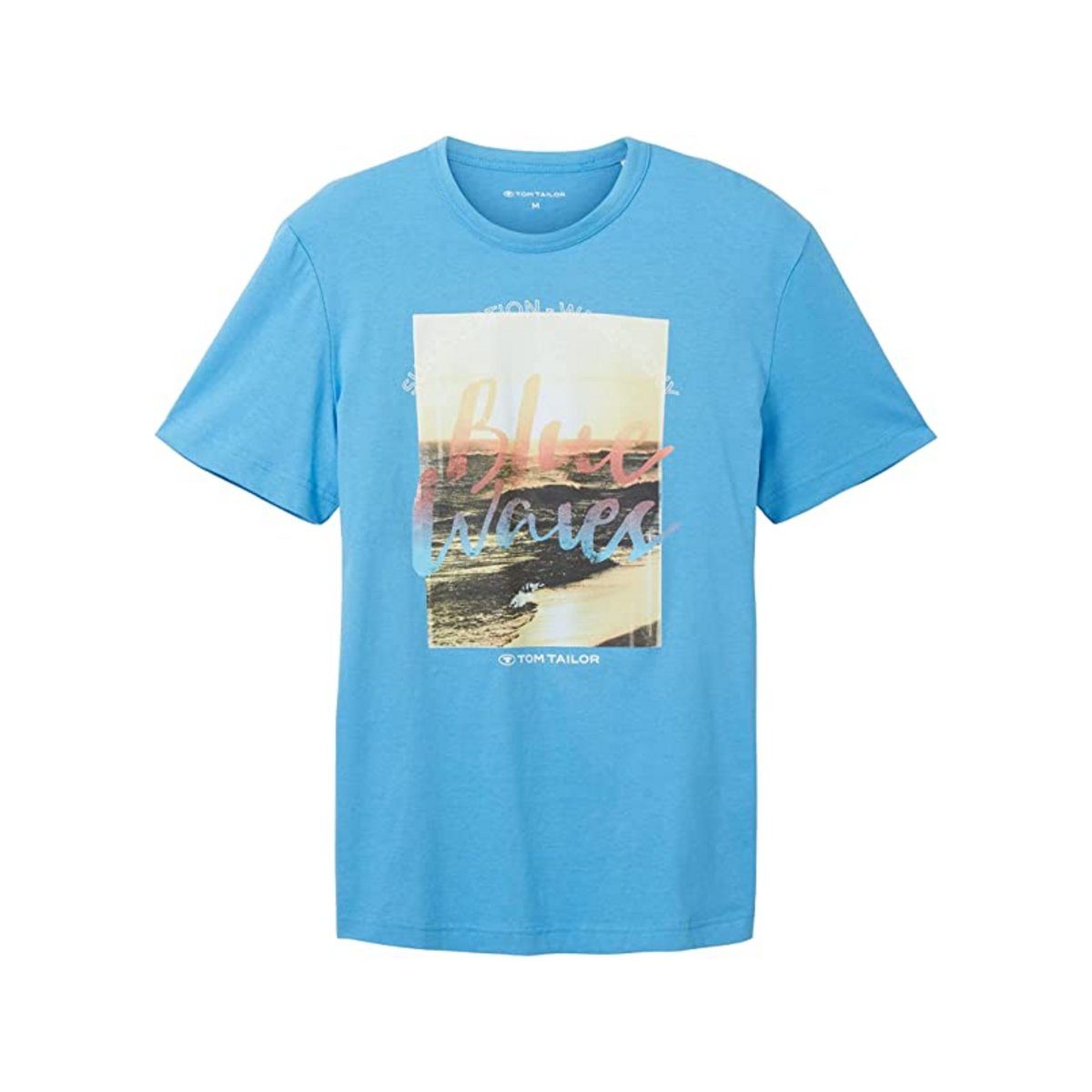 TOM TAILOR T-Shirt blau regular rainy sky fit blue (1-tlg)