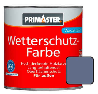 Primaster Holzschutzlasur Primaster Wetterschutzfarbe 750 ml taubenblau