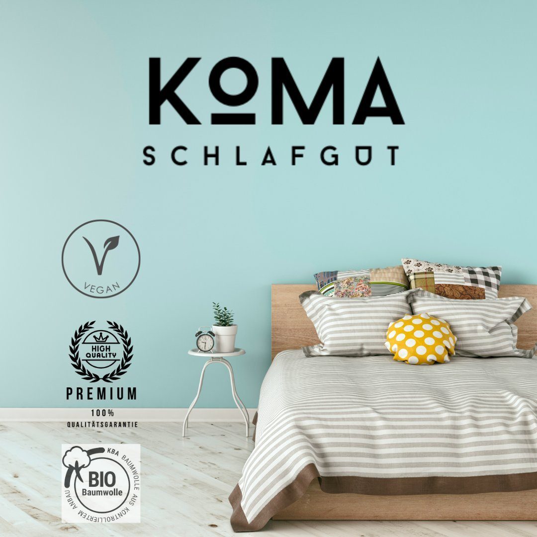 Germany Bezug: KOMA vegan, in - Naturfaserkopfkissen Handmade Qualität Bio kbA Baumwolle Stillkissen, Perkal, Bio Bio oder schlafgut, Kapok Füllung: Seitenschläfer- - Kapok, nachhaltig,