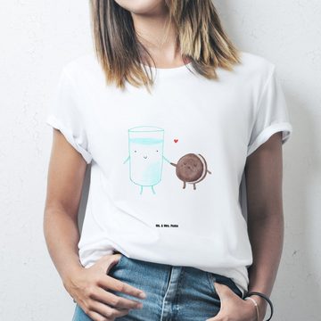 Mr. & Mrs. Panda T-Shirt Milch & Keks - Weiß - Geschenk, Tshirt, Damen, Tiermotive, romantisch (1-tlg)