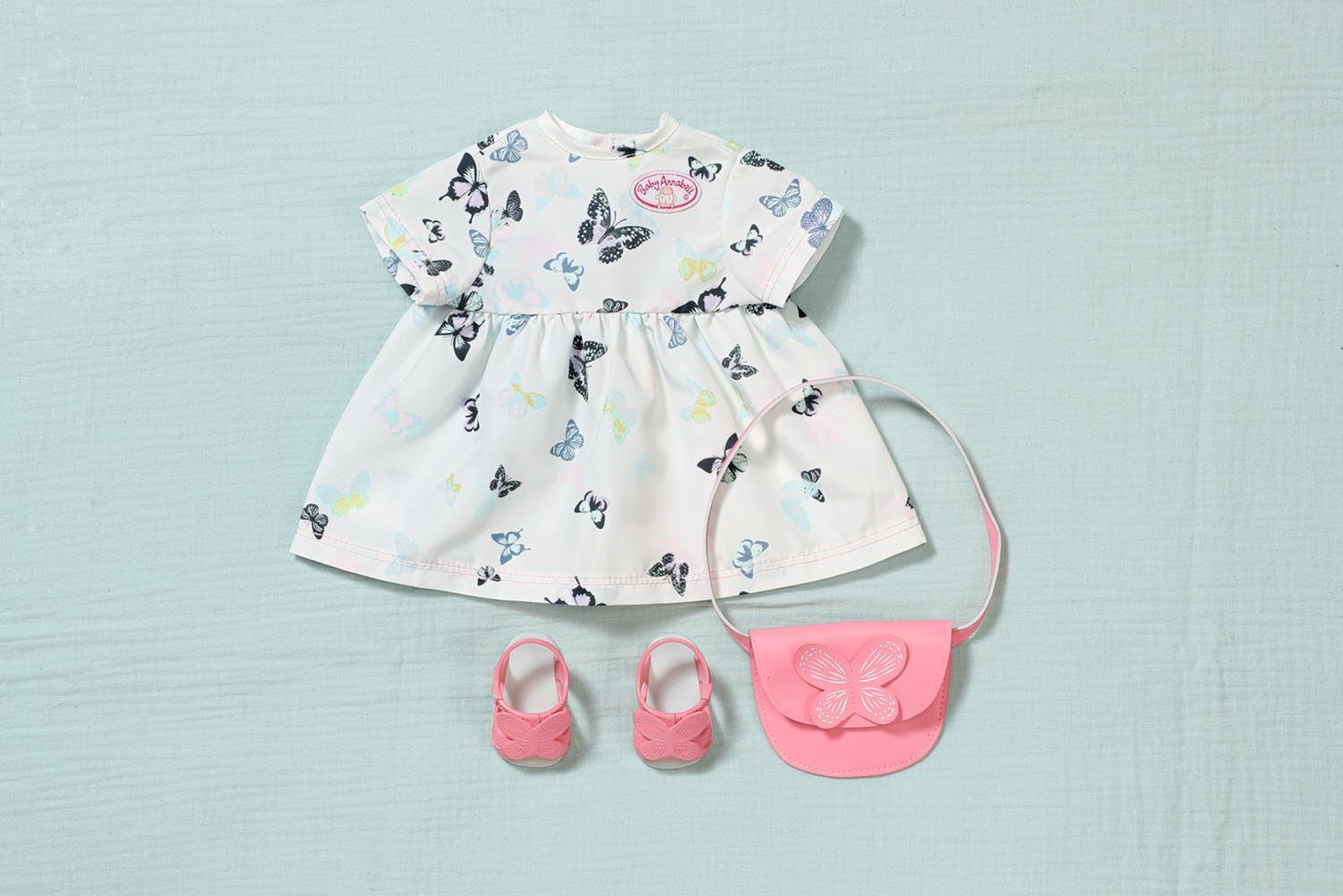 cm, Annabell Deluxe Kleid mit Set, Baby Kleiderbügel Puppenkleidung 43