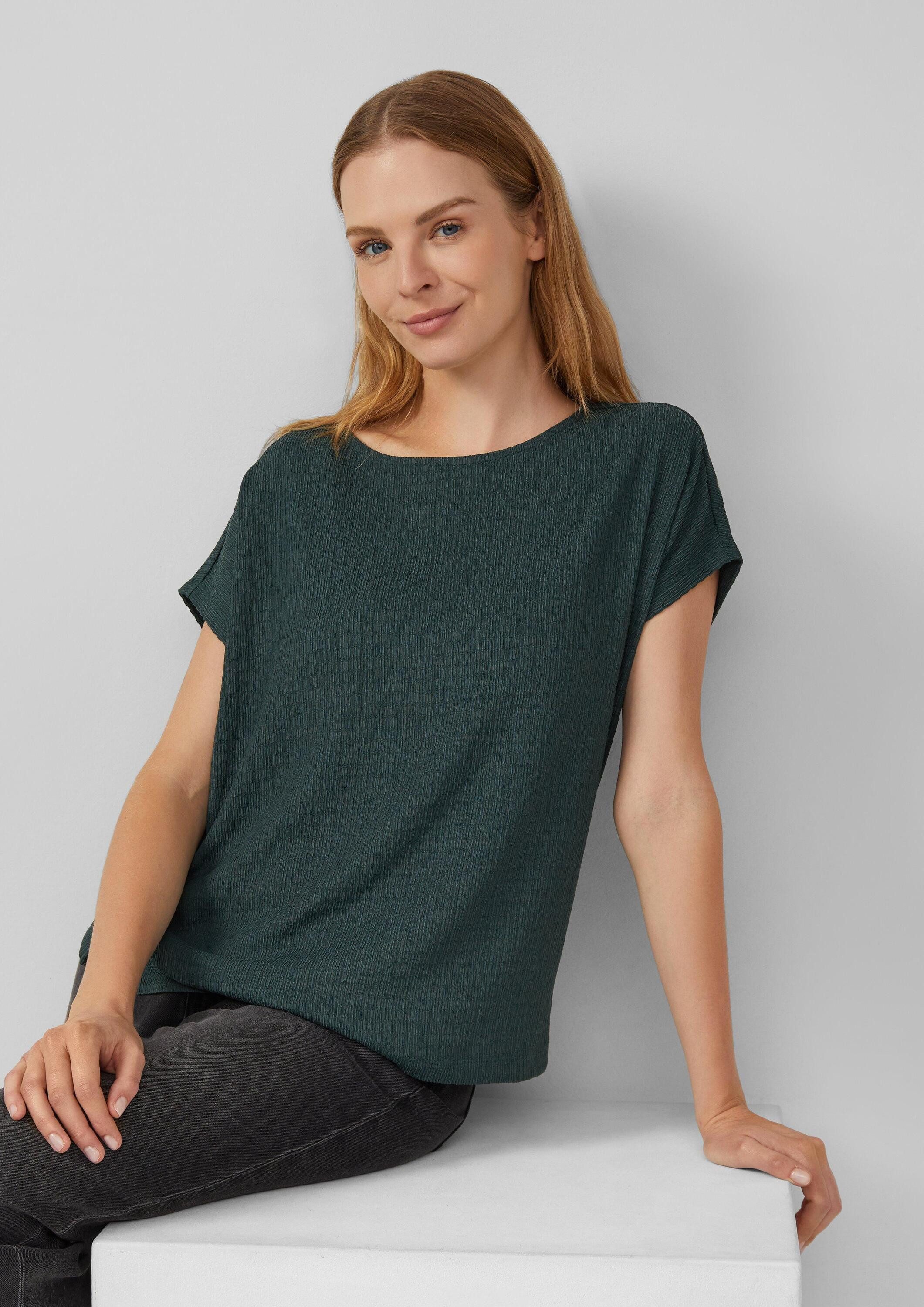 s.Oliver Kurzarmshirt T-Shirt Strukturiertes T-Shirt im Relaxed Fit günstig online kaufen