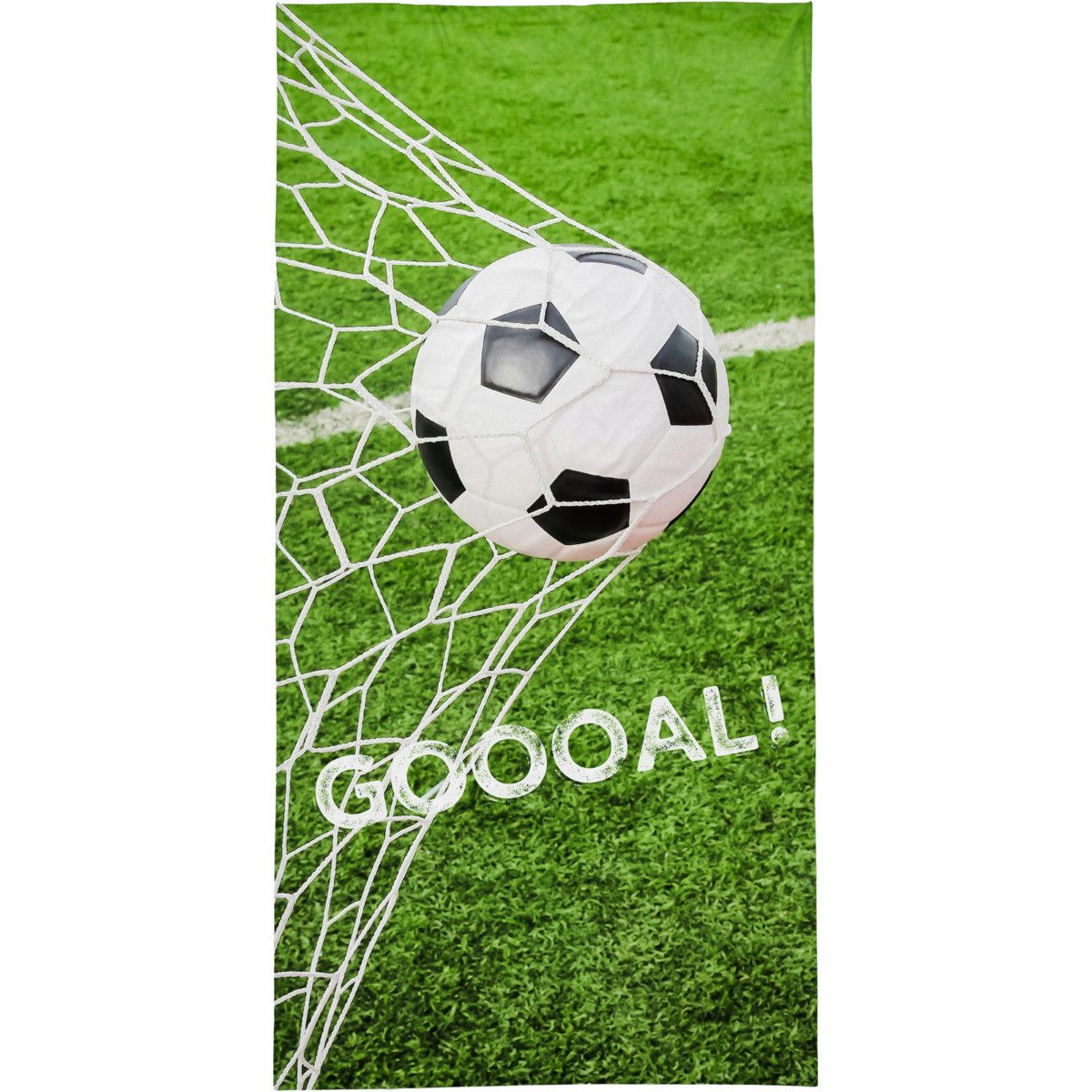 Detexpol Duschtuch Fußball Unisex Kinder, Frottee (1-St), Handtuch, Duschtuch, Badetuch, Strandtuch, Frotteehandtuch