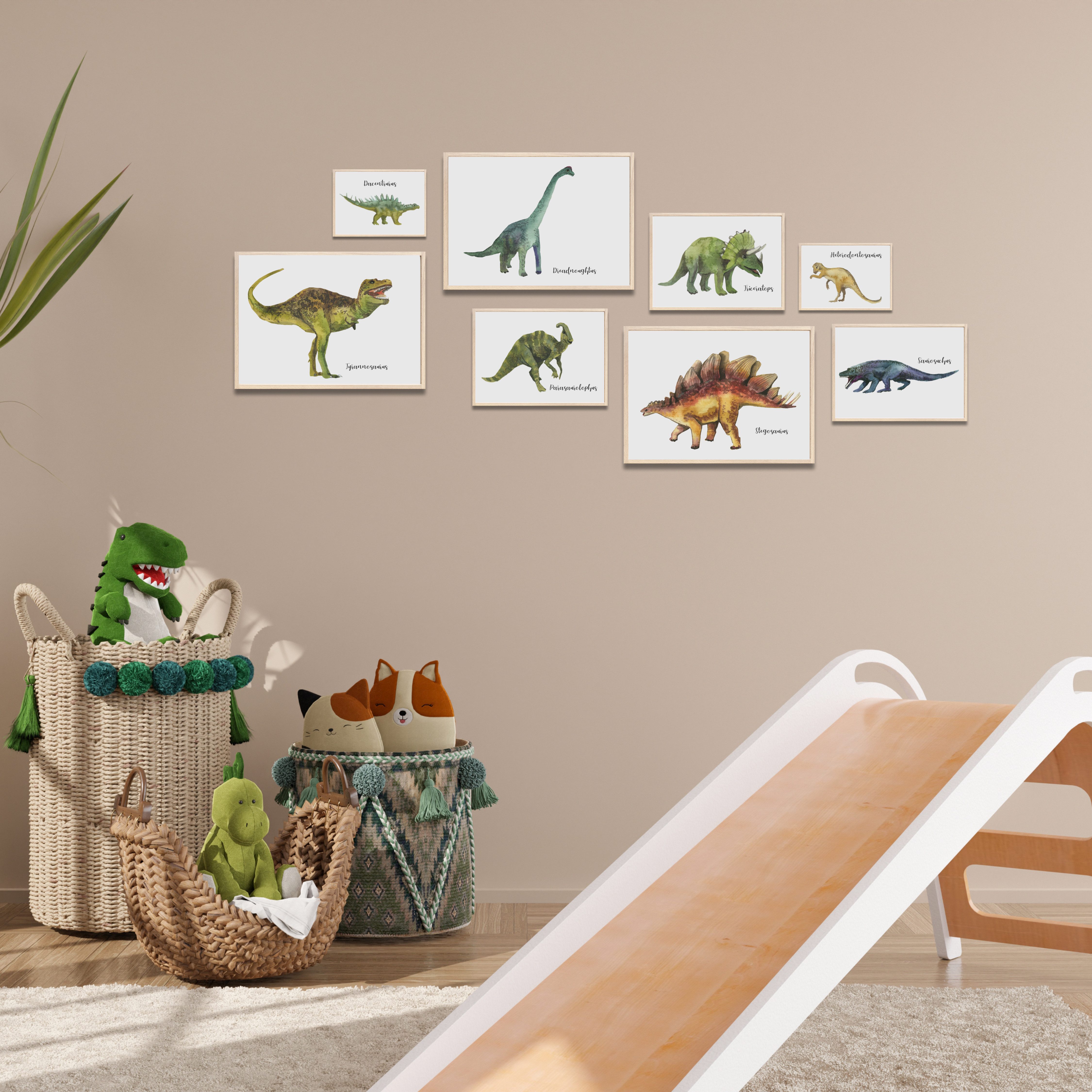 MeinBaby123® Poster Dinosaurier Poster, Dinosaurier Bilder, Babyzimmer Deko, Kinderzimmer Wandbilder – Bild 2 von 5