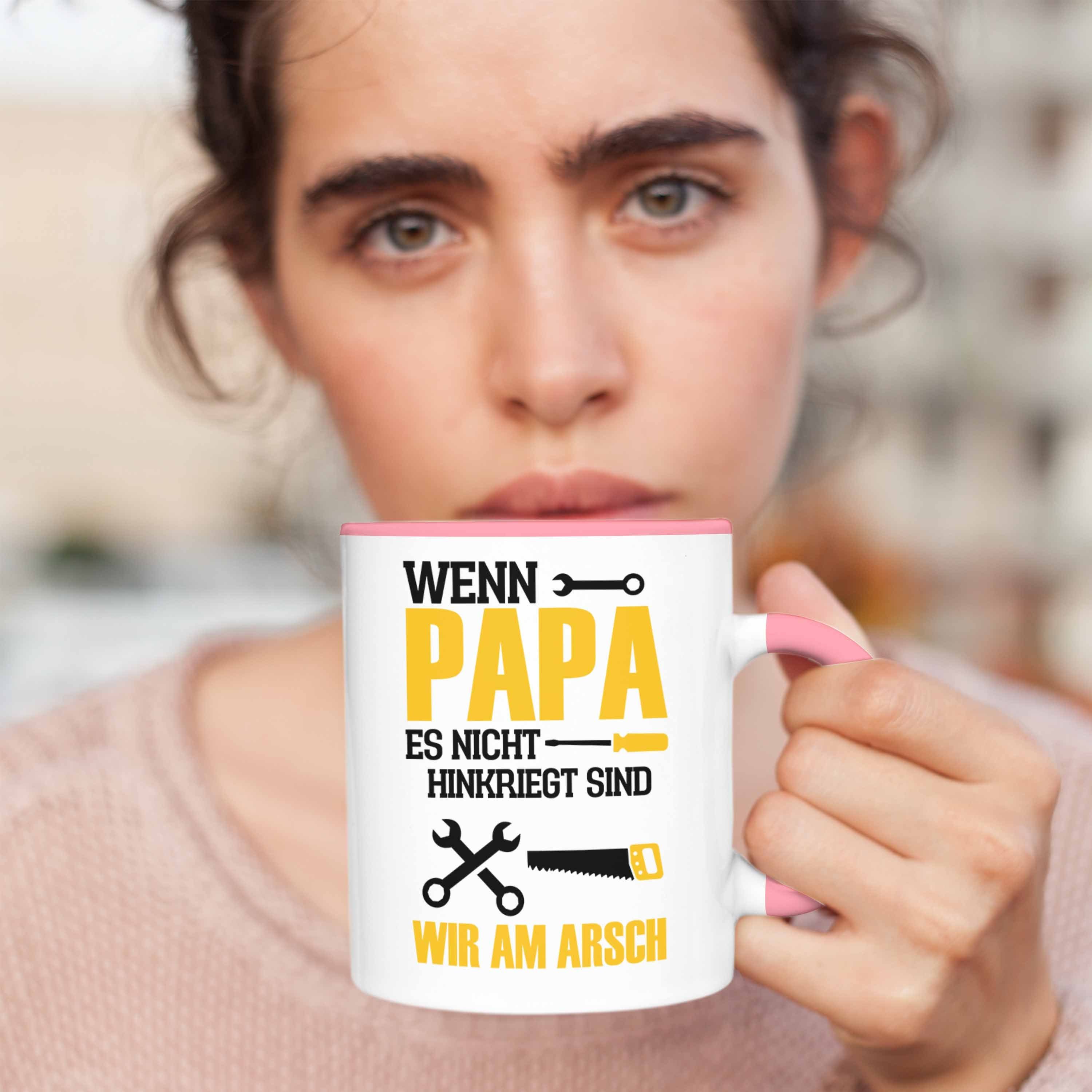 Trendation Tasse Tasse für den Nicht Papa Papa zum Hinkriegt besten Ge Wenn Es Rosa Vatertag