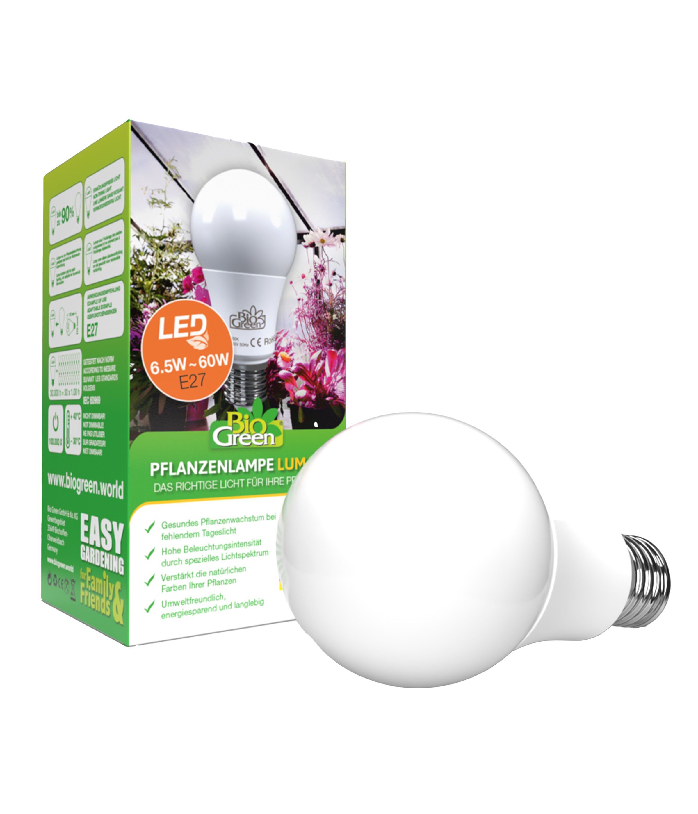 Bio Green Pflanzenlampe Ersatz-LED Pflanzenleuchte Flora-Booster500, Rot
