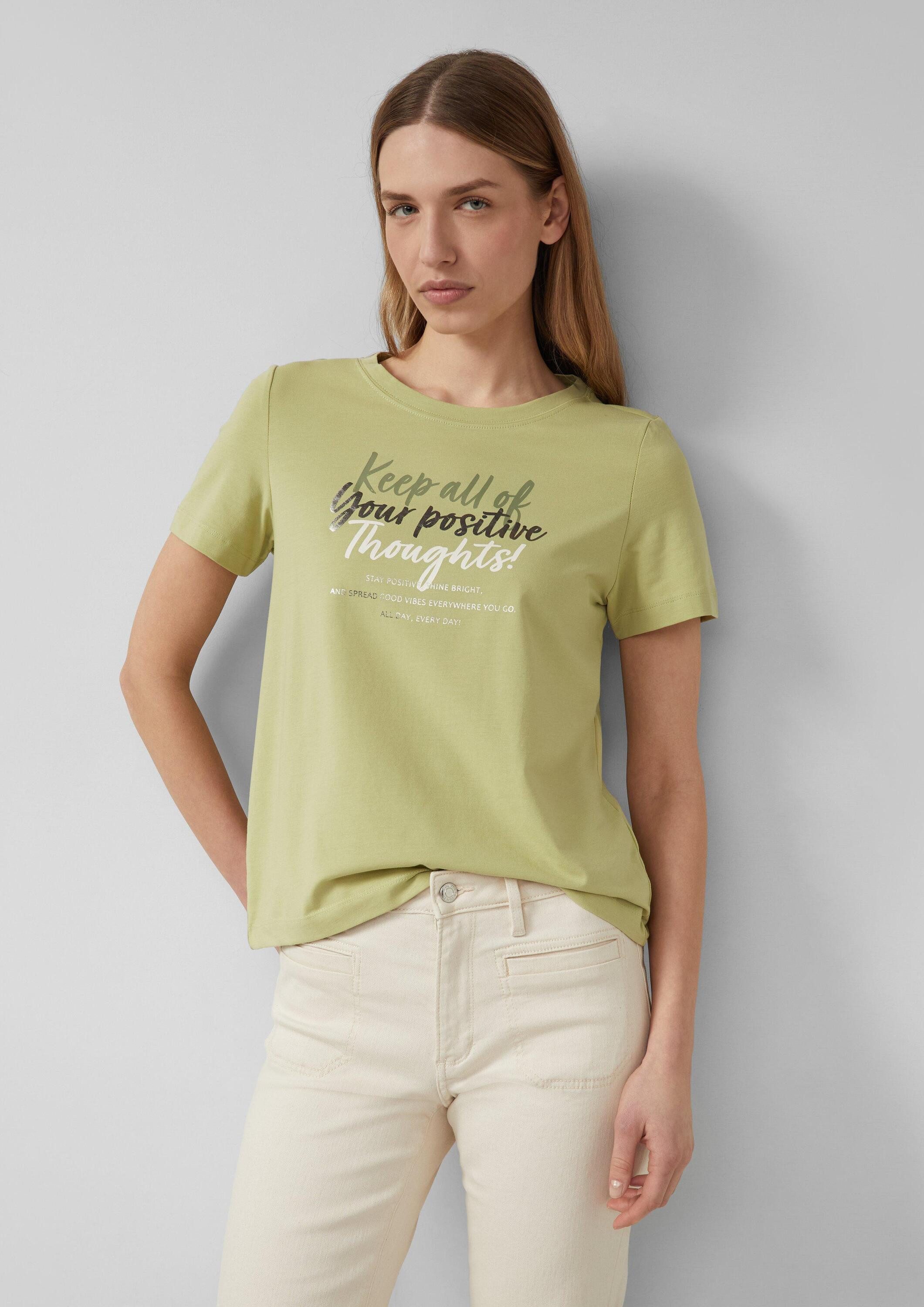 s.Oliver Kurzarmshirt T-Shirt T-Shirt aus weichem Baumwollmix mit Artwork