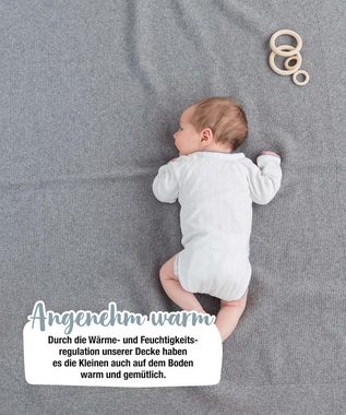 Babydecke aus Bio-Lammwolle Natur, 90 x 110 cm, Ehrenkind