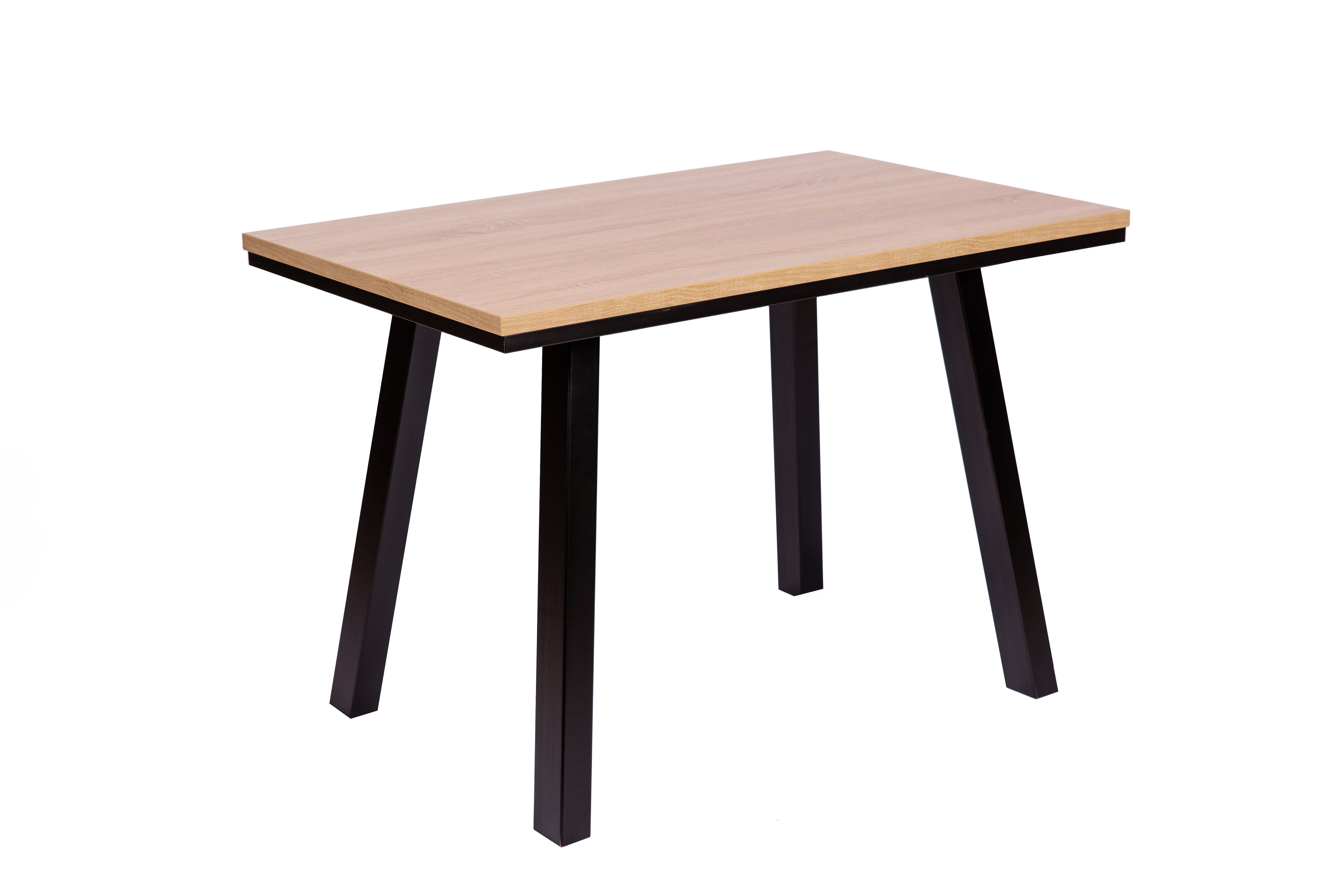 kundler home Esstisch 'Der Elegante' 110x70cm, Tischfüße massiv schwarz lackiert