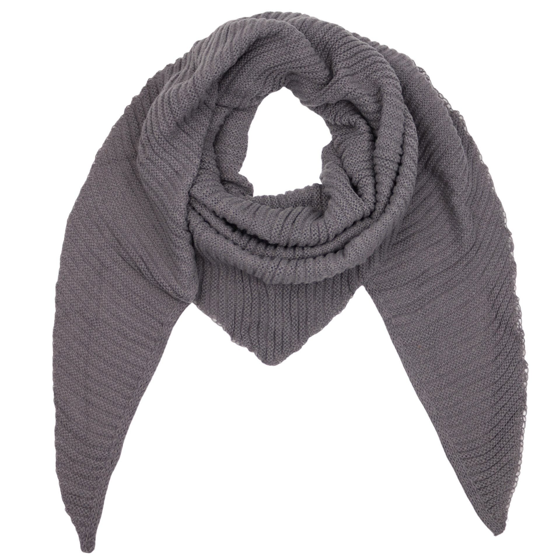 MIRROSI Dreieckstuch Strickschal warmer Dreiecksschal XXL ca.80x210 cm, Leicht, (Made in Italy, Unifarbe), in tollen Farben 20% Lana Wolle