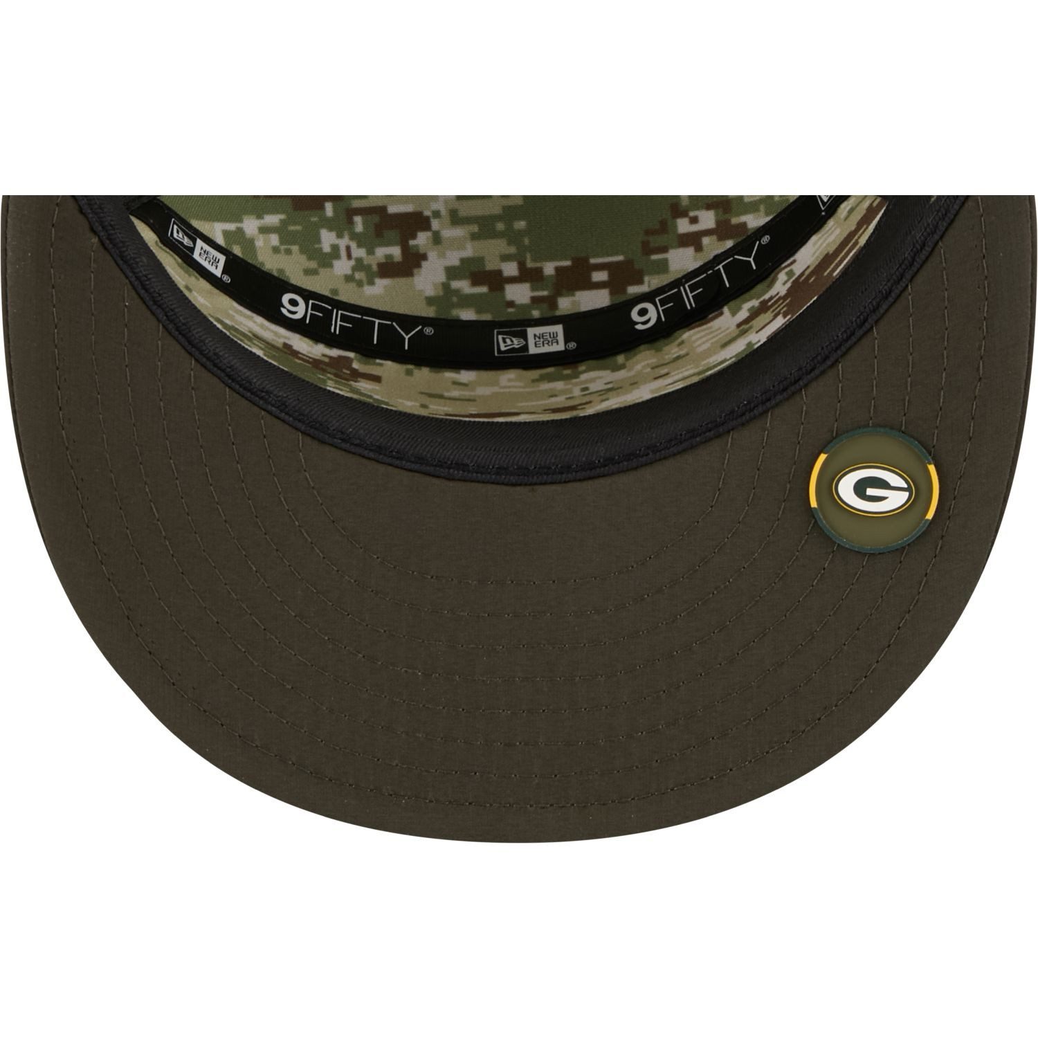 New Era Snapback Cap 9Fifty Split Panel SALUTE Green Bay Packers