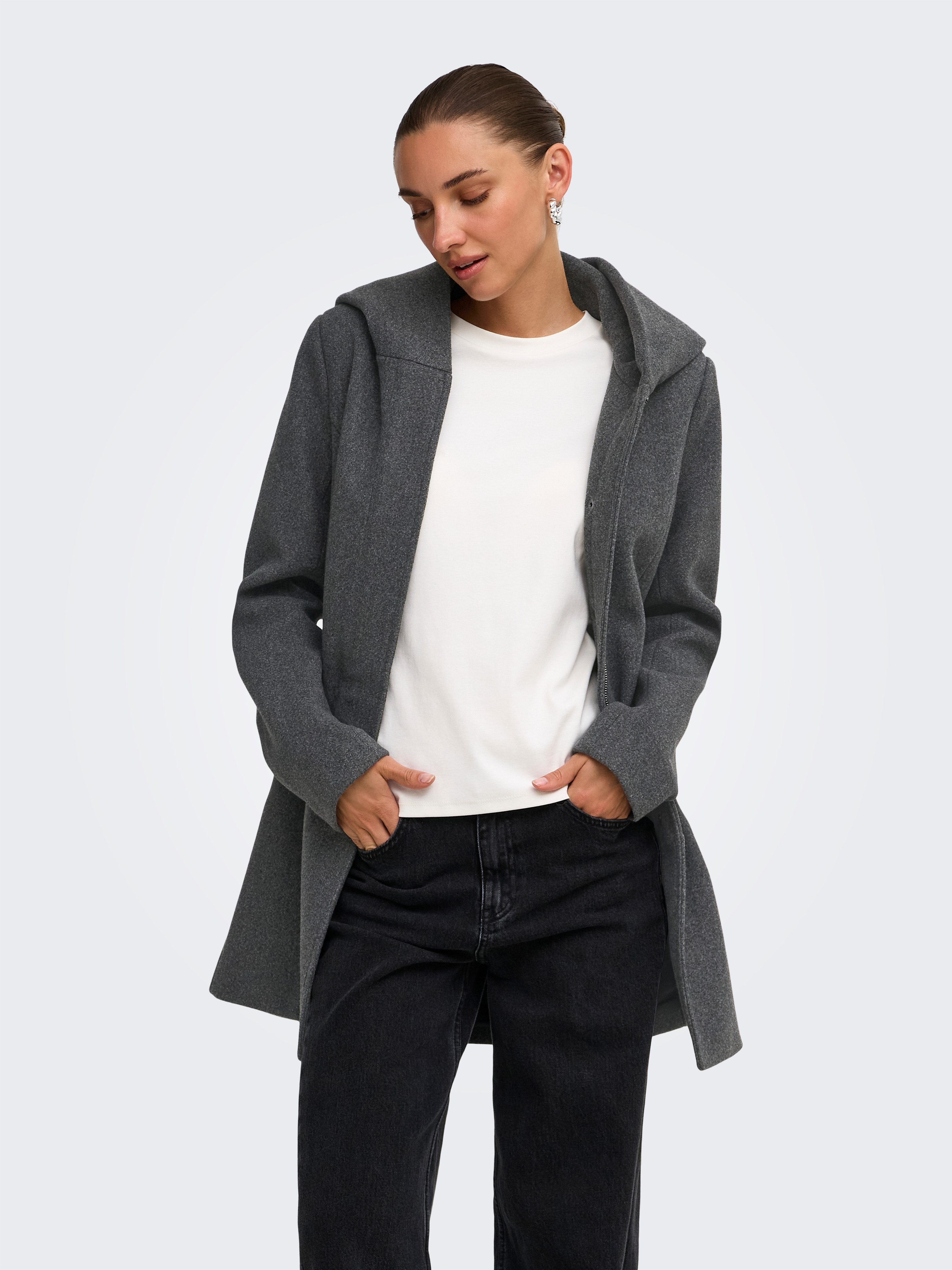 ONLY Langjacke ONLBLAKE HOOD COAT CC OTW Kunstfaser, Eingrifftaschen – Bild 3 von 5
