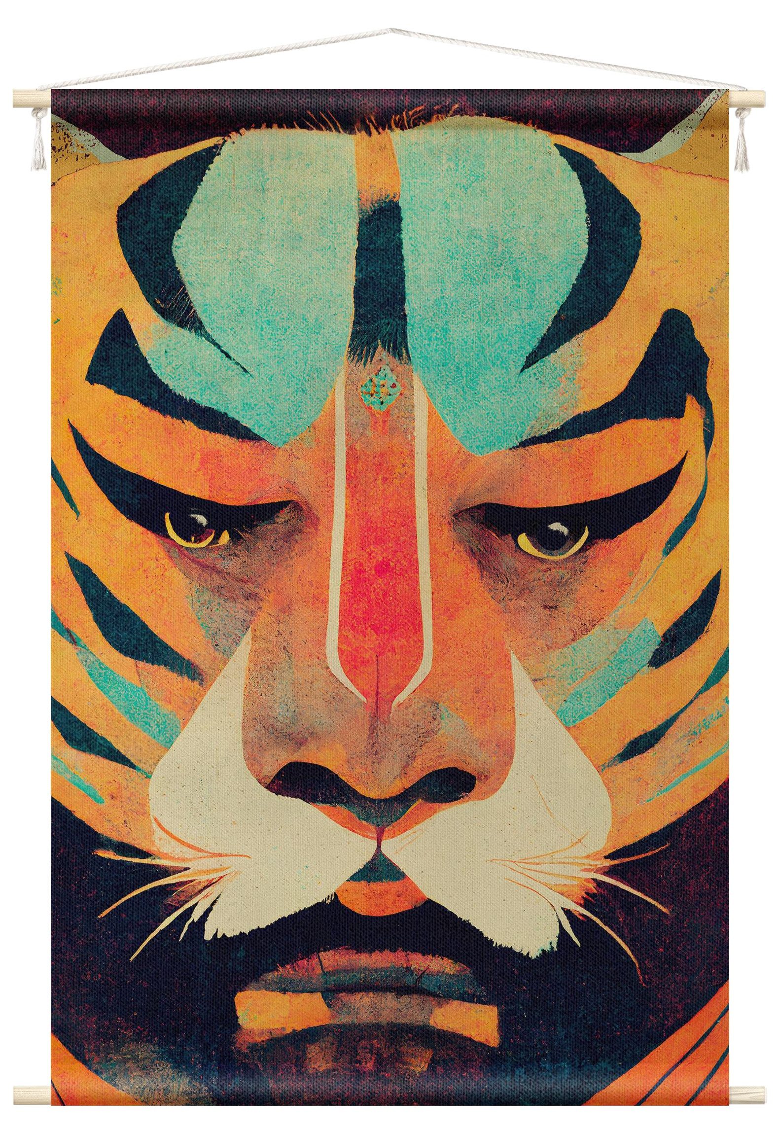 Wandteppich modern Tiere bunt