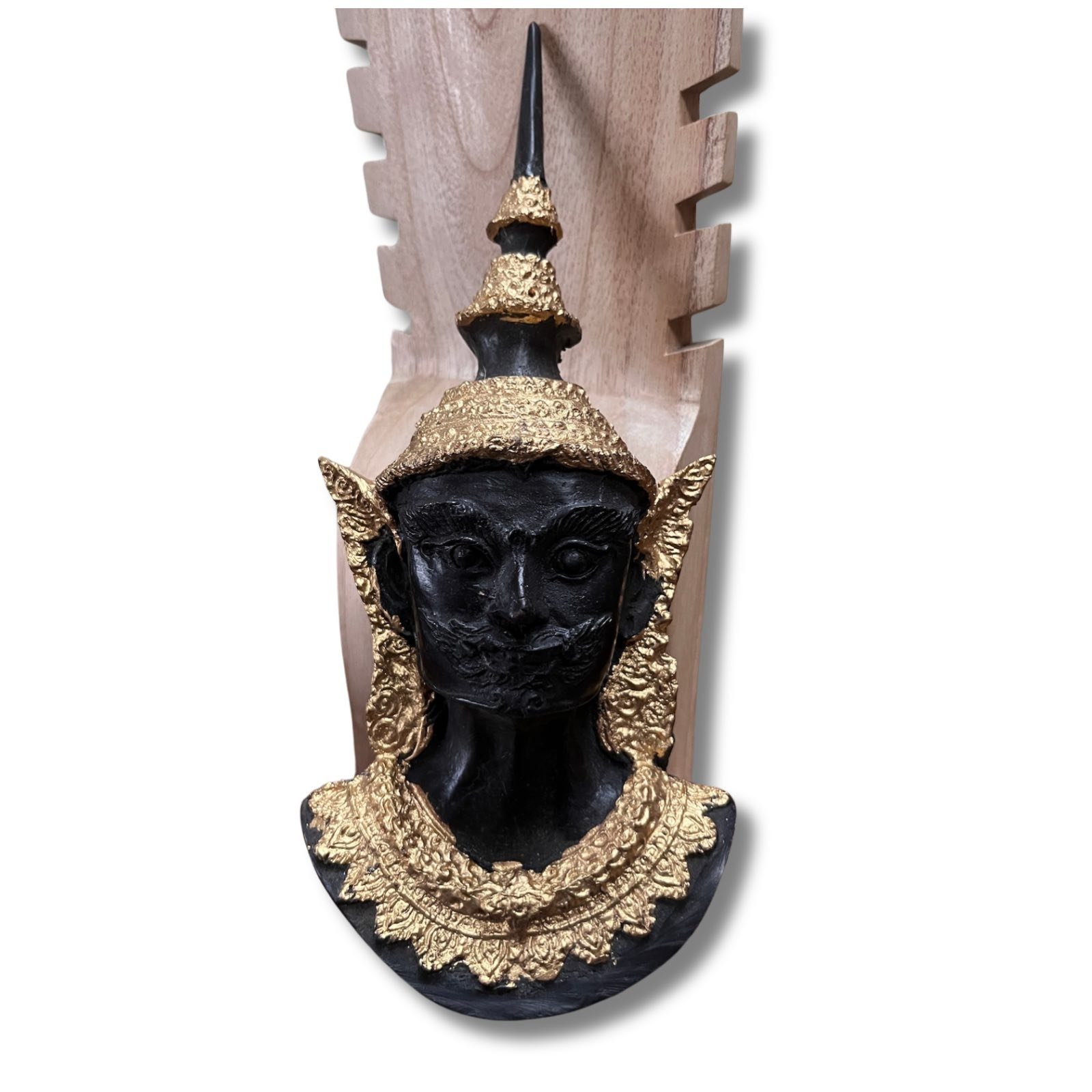 Asien LifeStyle Buddhafigur Thailändischer Yak Tempelwächter Kopf Bronze Maske