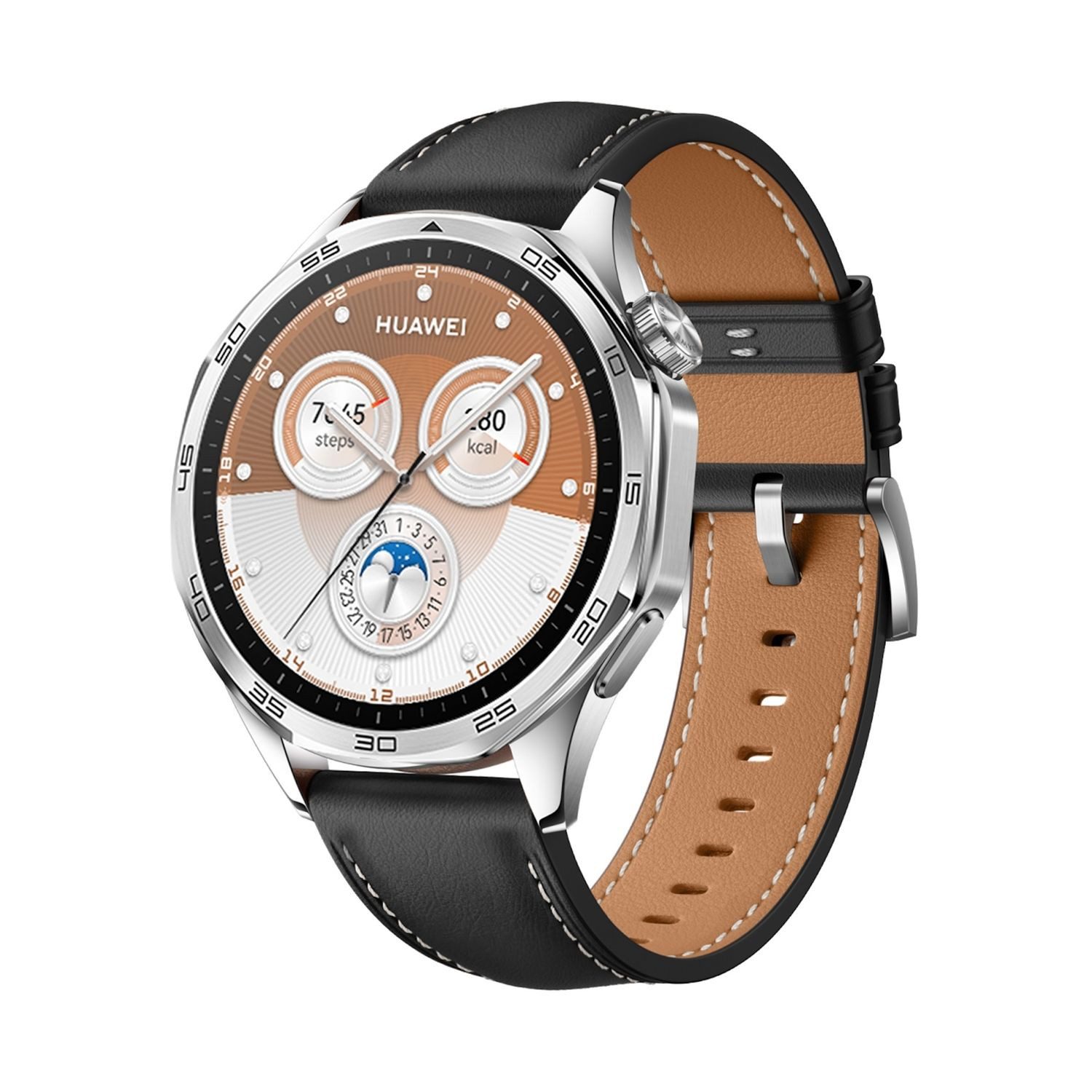 Wigento Smartwatch-Armband Für Huawei Watch GT 5 46mm Leder Armband Silbern günstig online kaufen