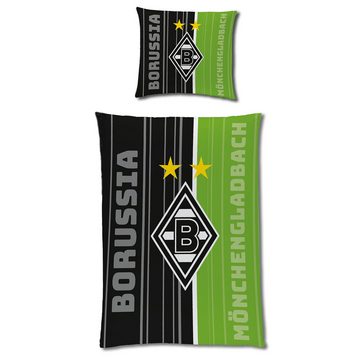 Wendebettwäsche Borussia Mönchengladbach Bettwäsche - Die Fohlen-Elf Linon / Renforcé, BERONAGE, 100% Baumwolle, 2 teilig, 135x200 + 80x80 cm