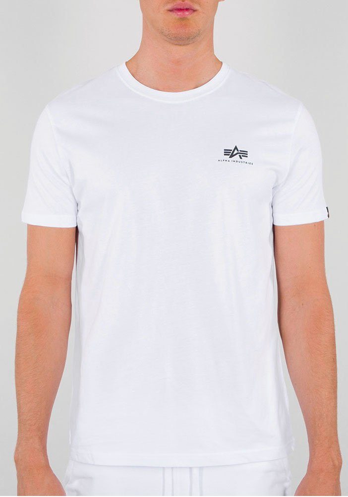 Alpha Industries Rundhalsshirt Backprint T weiß