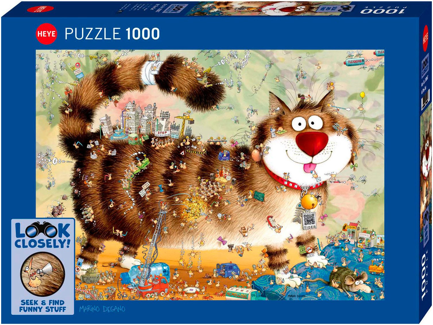 HEYE Puzzle At the Cat / Look Closely!, 1000 Puzzleteile, Made in Germany günstig online kaufen
