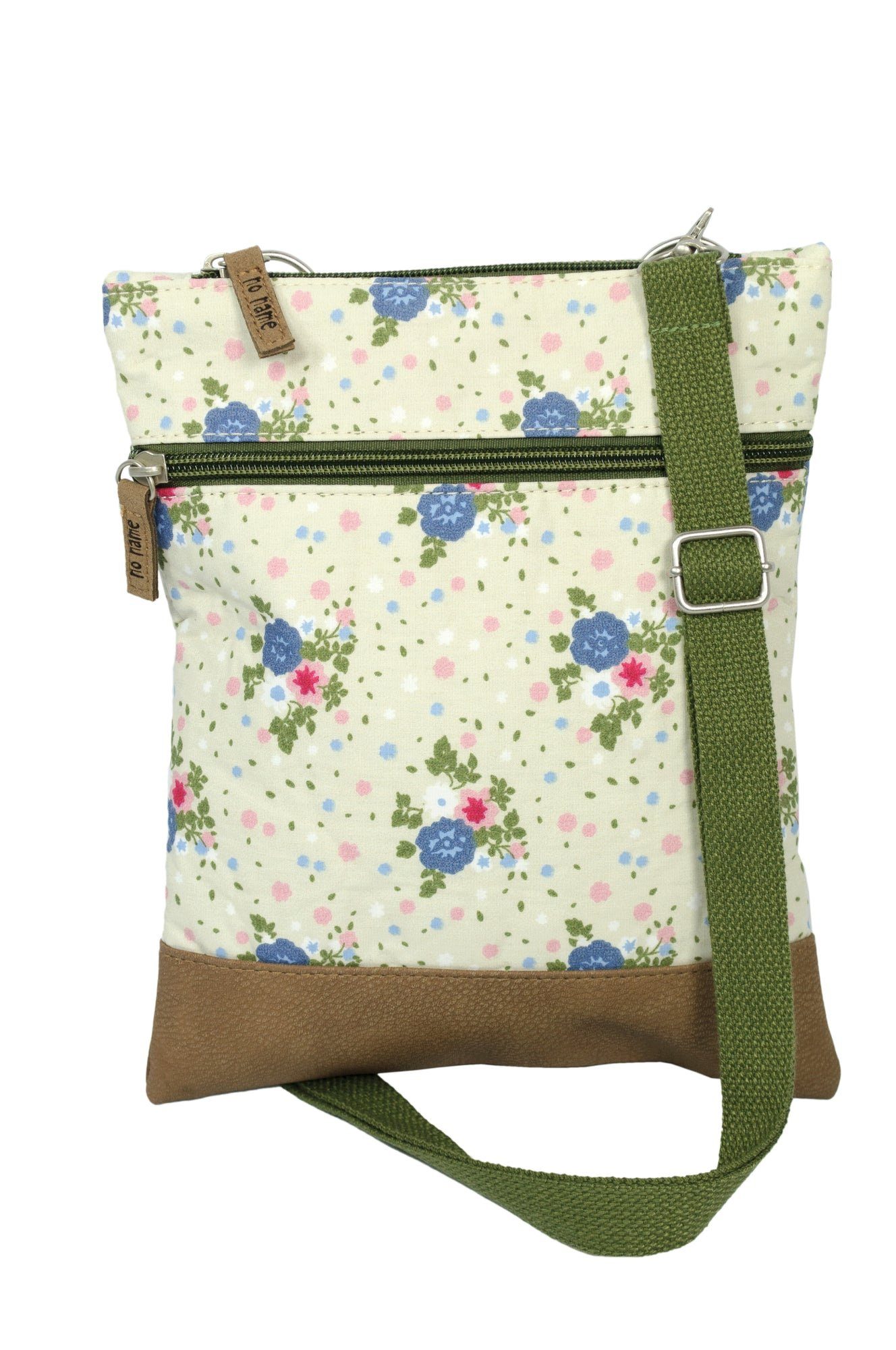 Beauty Thinxx Umhängetasche CROSSBAG Tasche "Flowers" (1-tlg), Diese kleine Tasche ist ideal einen Ausflug in die City geeignet. Beige Bunt