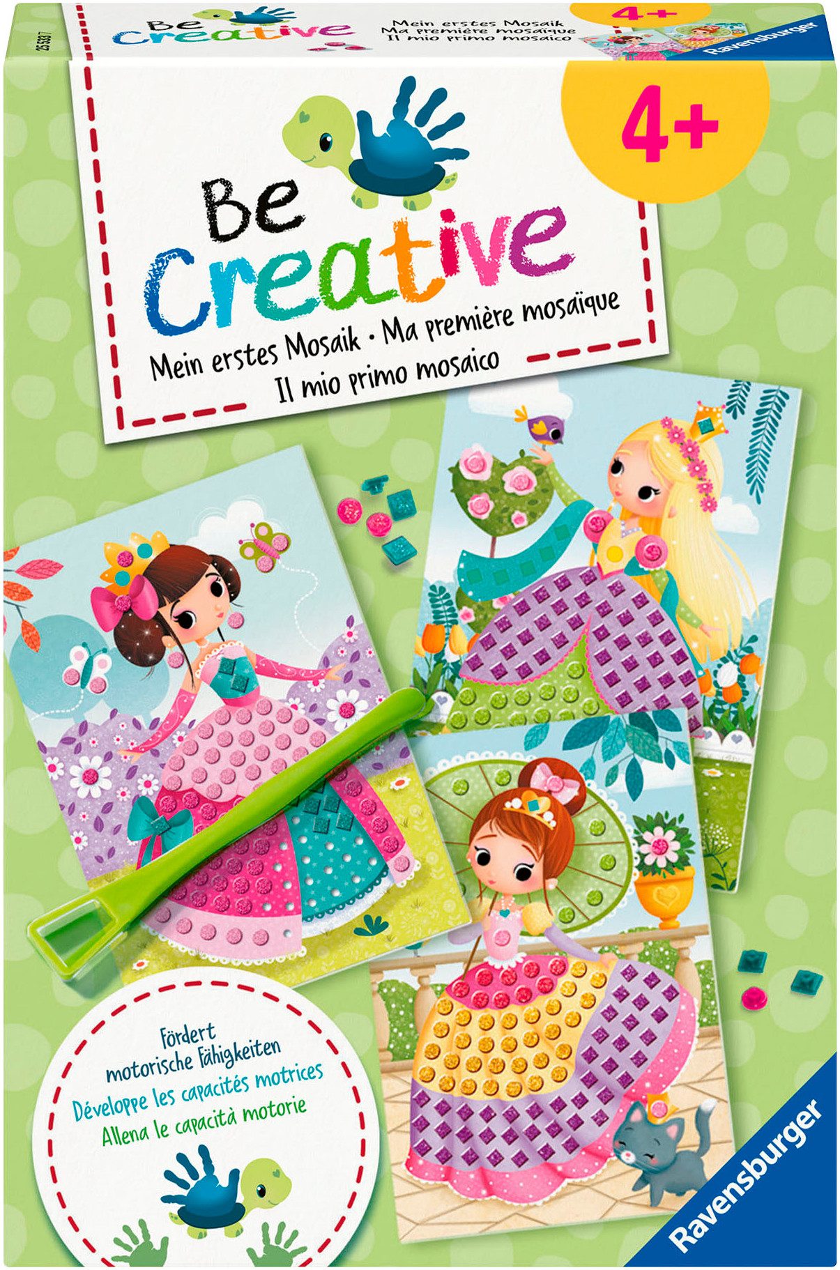 Ravensburger Kreativset BeCreative Midi, Bastelset DIY Mosaik Prinzessinnen, Made in Europe