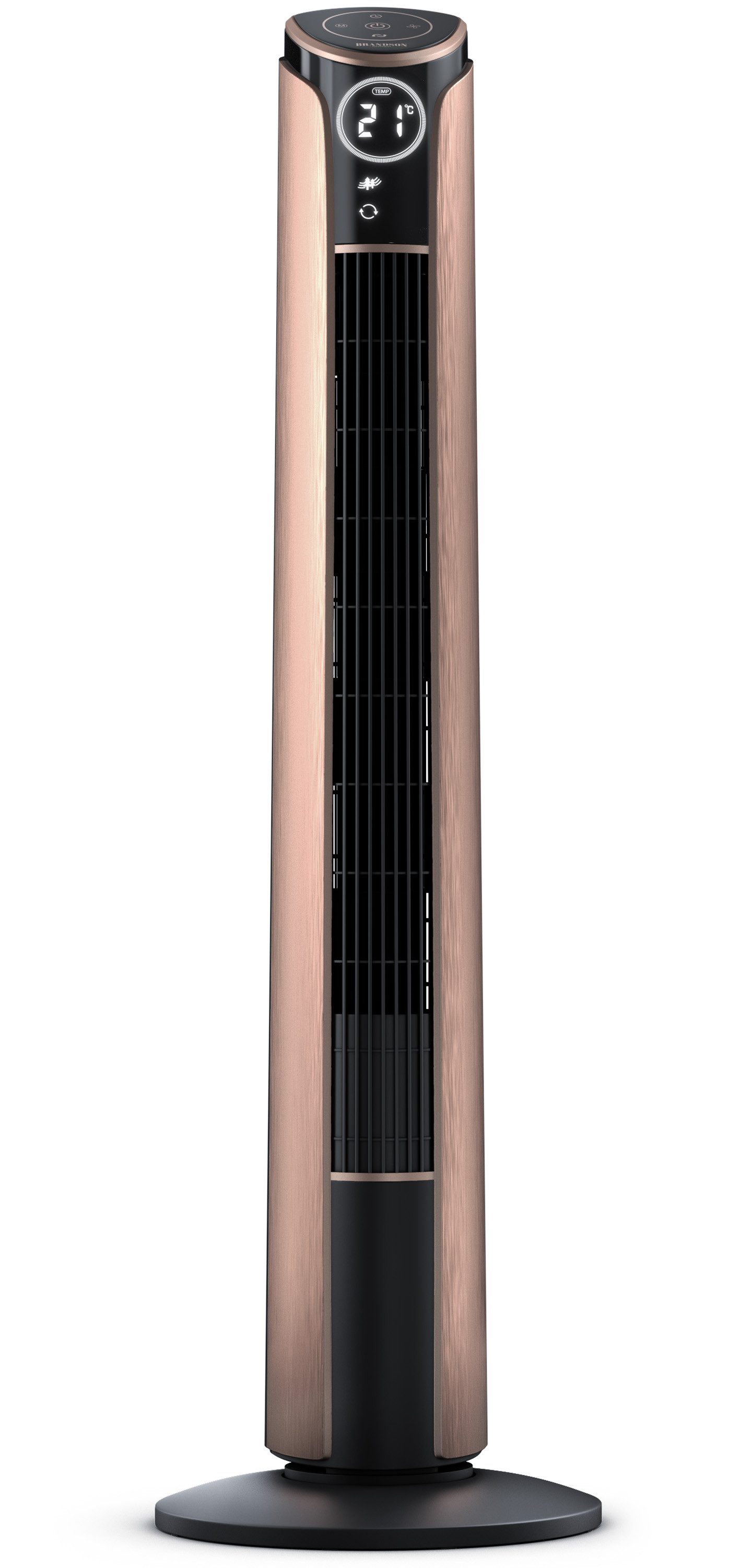 Brandson Turmventilator Standventilator 108cm, Fernbedienung, 10° neigbar, Oszillation, 4 Modi, Preisträger 2025, mobiler Lüfter leise, 4 Lüftungs-Modi, GS-Geprüft