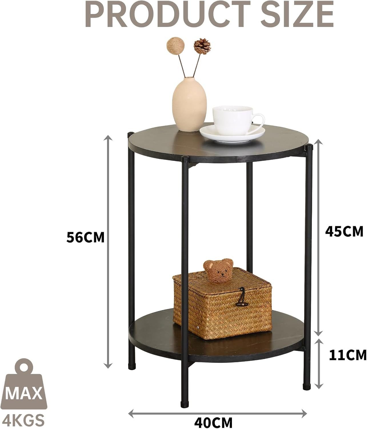 kisidus Beistelltisch YZ4356A 43.3x56.5cm (1 Tisch), günstig online kaufen