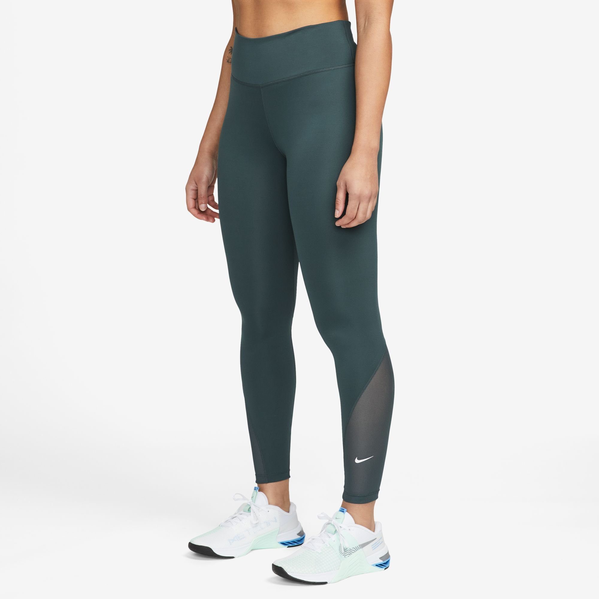 Nike Trainingstights ONE WOMEN'S MID-RISE / MESH-PANELED LEGGINGS
