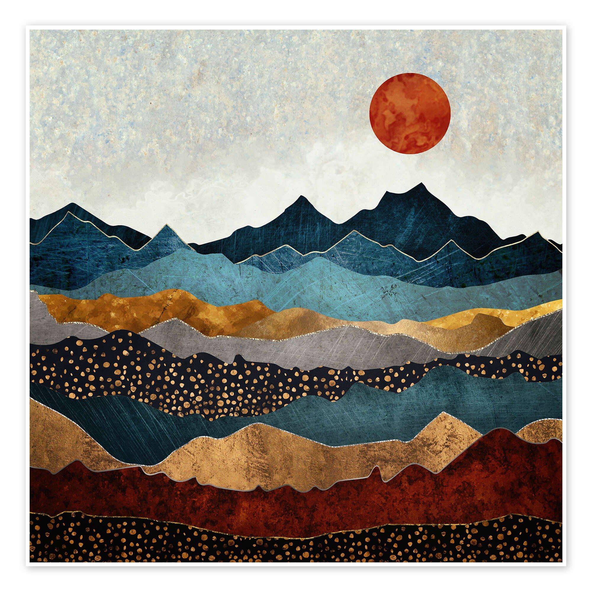 Posterlounge Wandbild Bernstein-Dämmerung, SpaceFrog Designs, erhältlich als Poster, Leinwandbild, Wandsticker oder Acrylglasbild