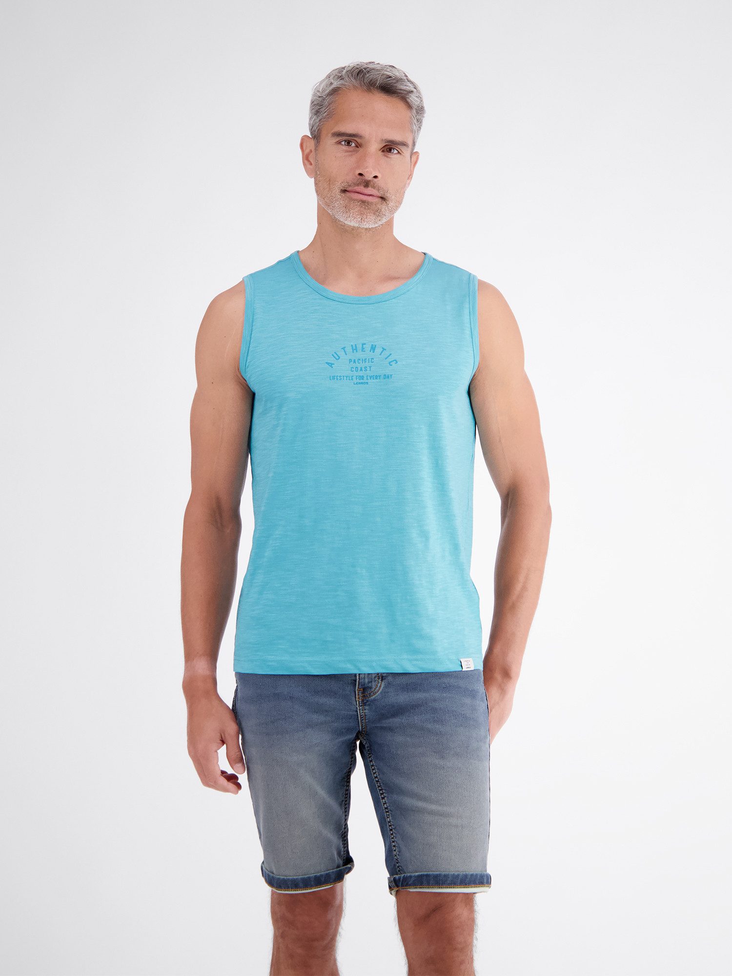 LERROS Muskelshirt Luftiges Tanktop aus Baumwolle mit trendigem Slogan-Print