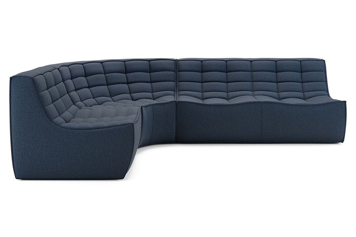 Ethnicraft Big-Sofa Sofakombination N701 Eco Stoff graphit