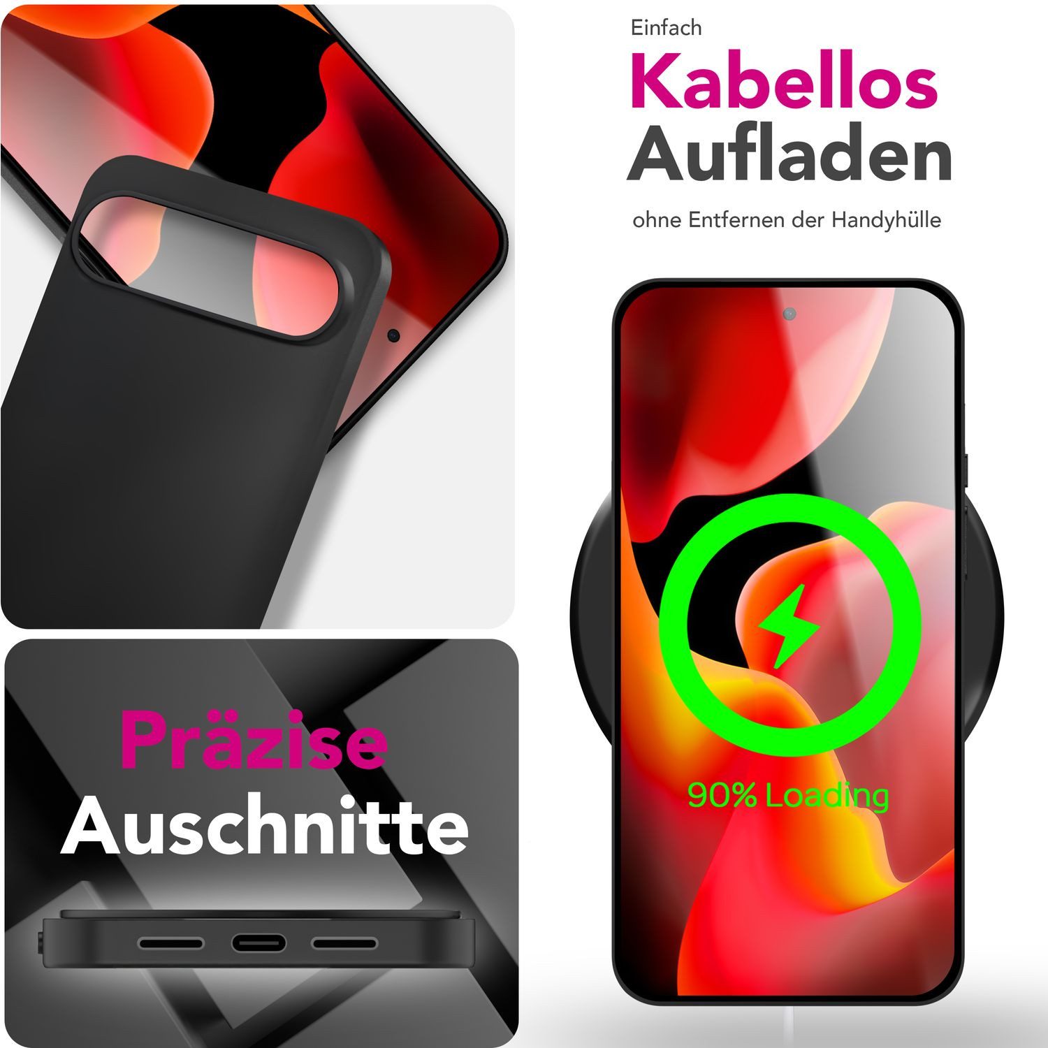 Nalia Smartphone-Hülle Google Pixel 10 Pro 16 cm (6,3 Zoll), Matte TPU Schutzhülle / 1,28mm Dünn / Staubschutz Tasten / Soft Touch