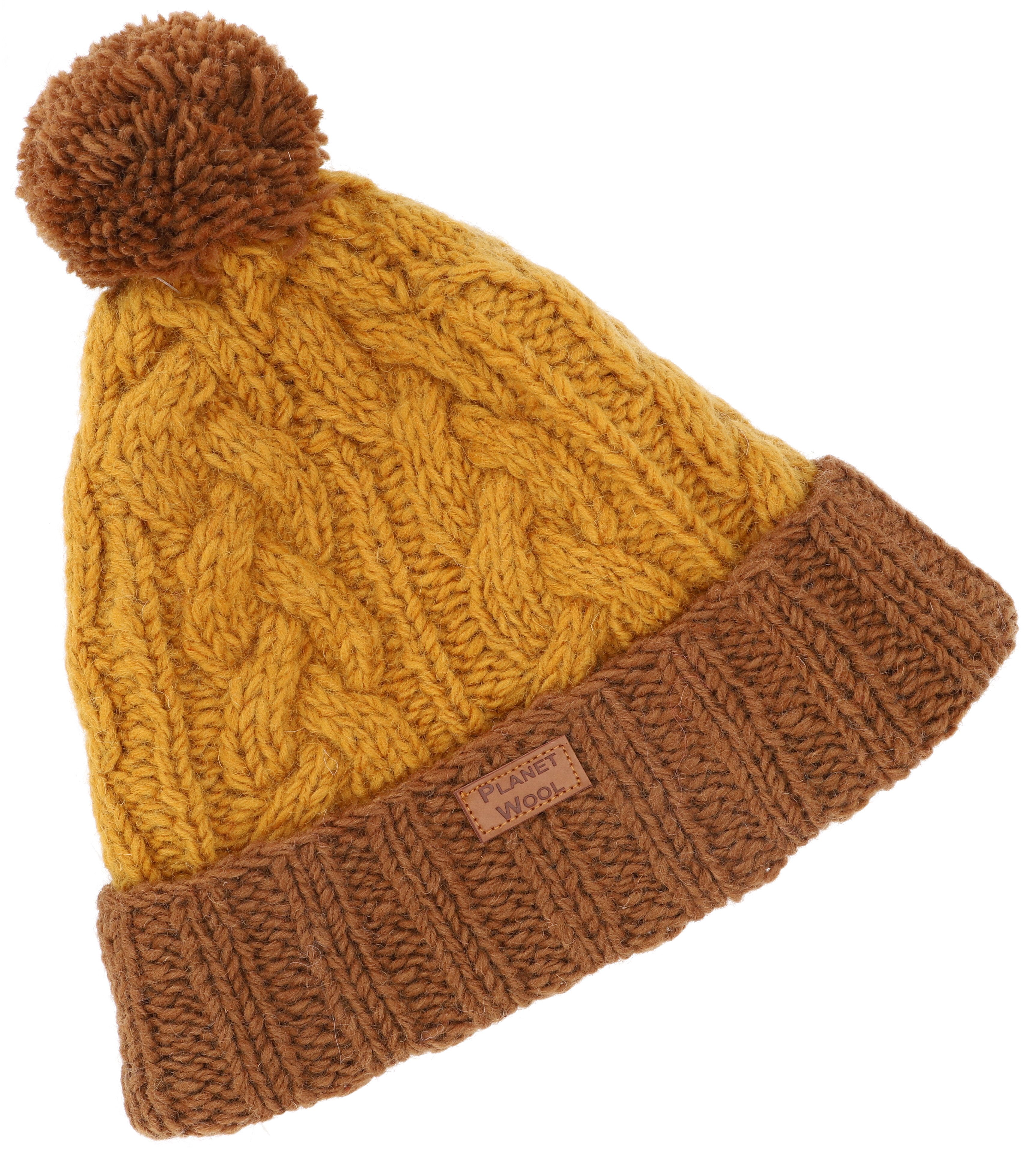 Guru-Shop Strickmütze Bommelmütze aus Nepal, Mütze aus Schurwolle,.. günstig online kaufen