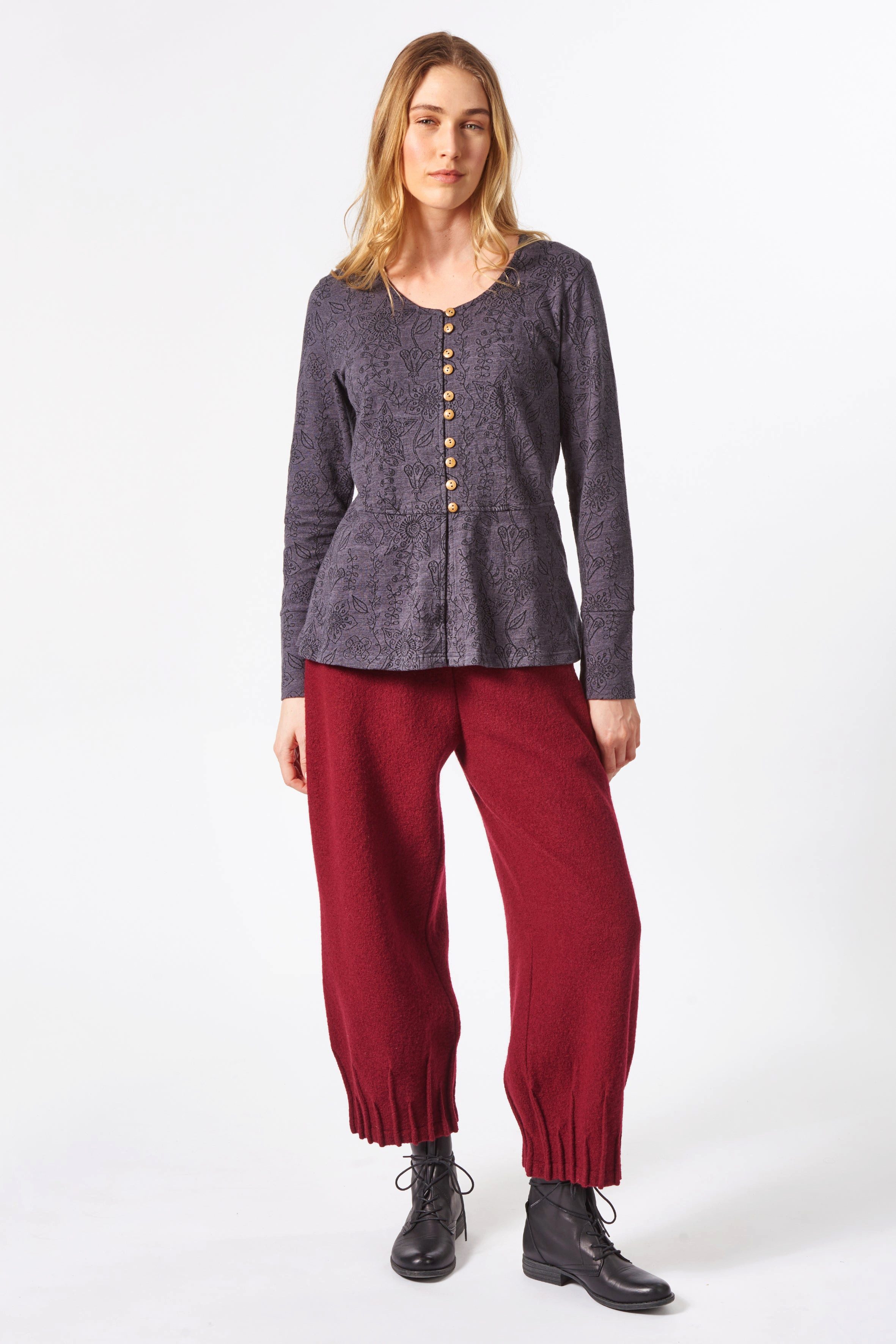 Himalaya Clothing Cardigan Elegante Jerseyjacke Damen mit Jacquard-Muster aus Bio-Baumwolle Edler und leichter Cardigan mit hohem Tragekomfort