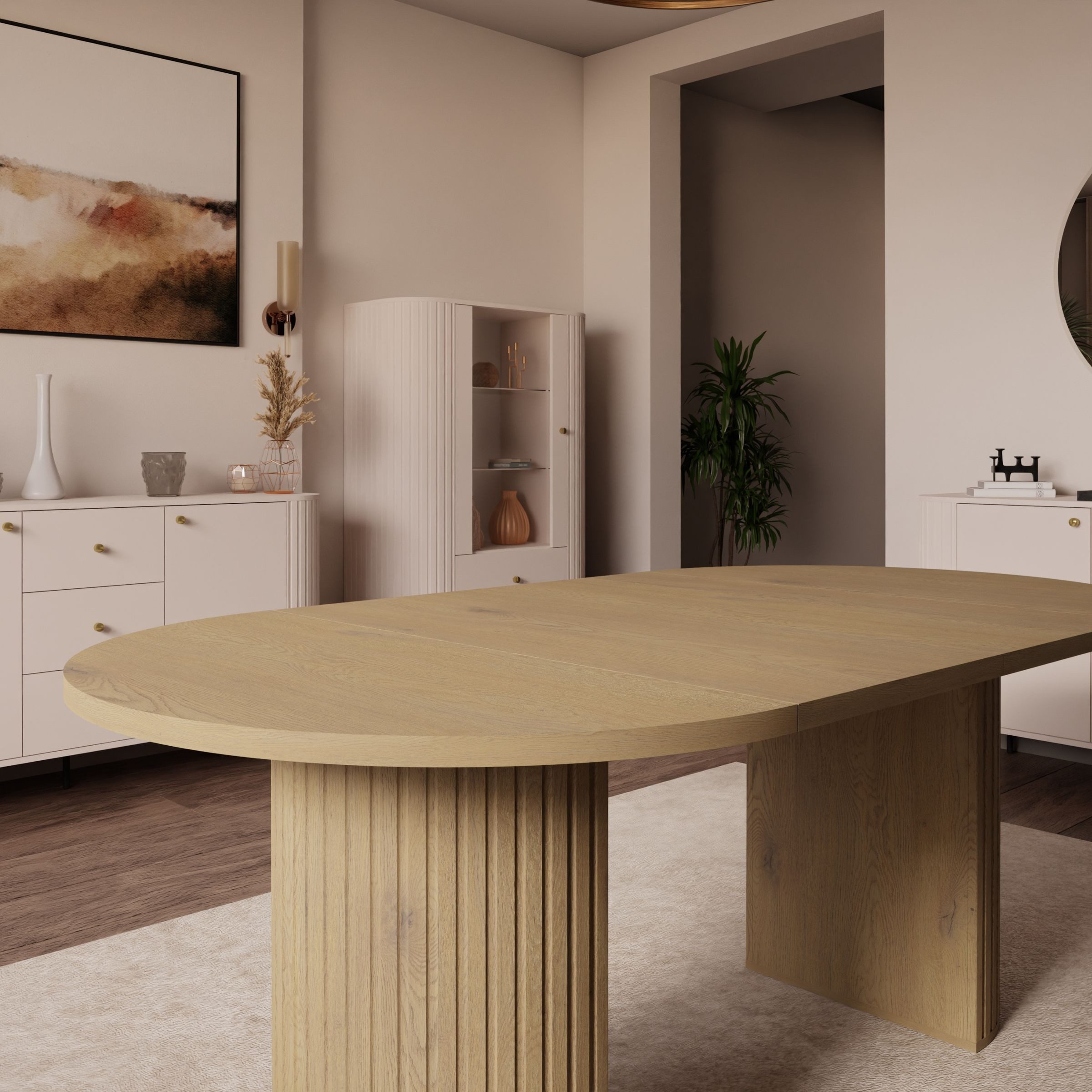 Küchen-Preisbombe Esstisch Ovalio Typ 204 Tisch ausziehbar 100-188 Wohnzimmer Esszimmer Rund Oval