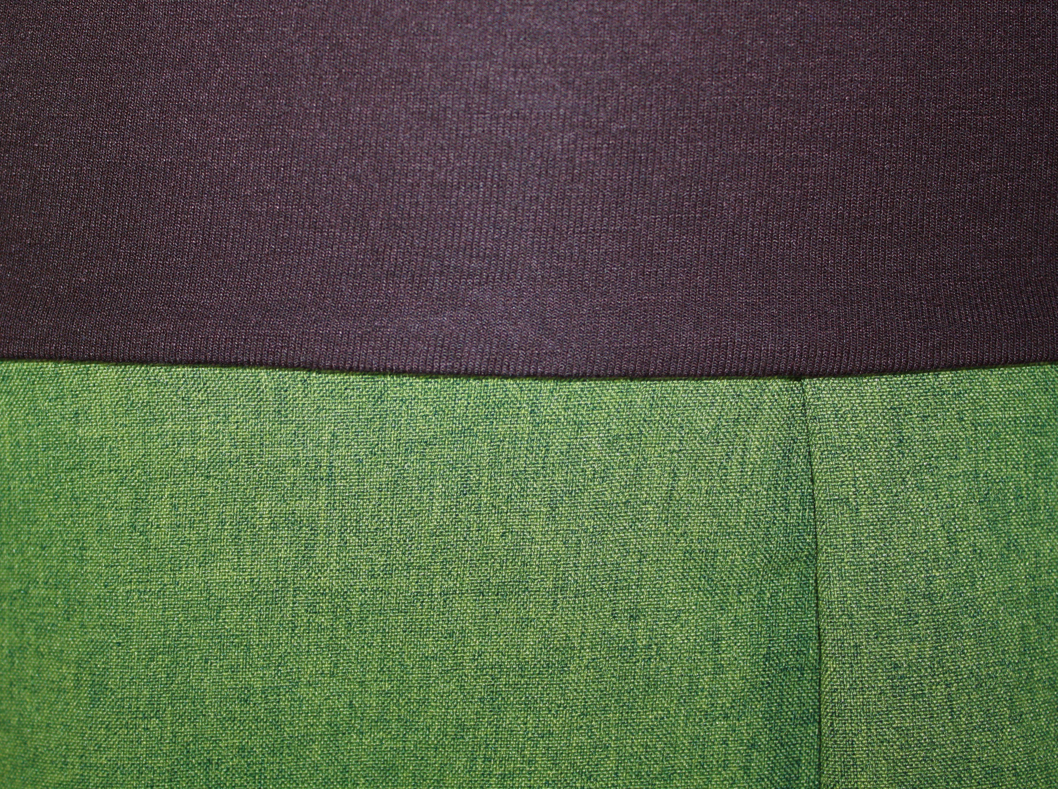 elastischer Bund design meliert Ballonrock Umstandsrock Grün Farbwahl dunkle 64cm