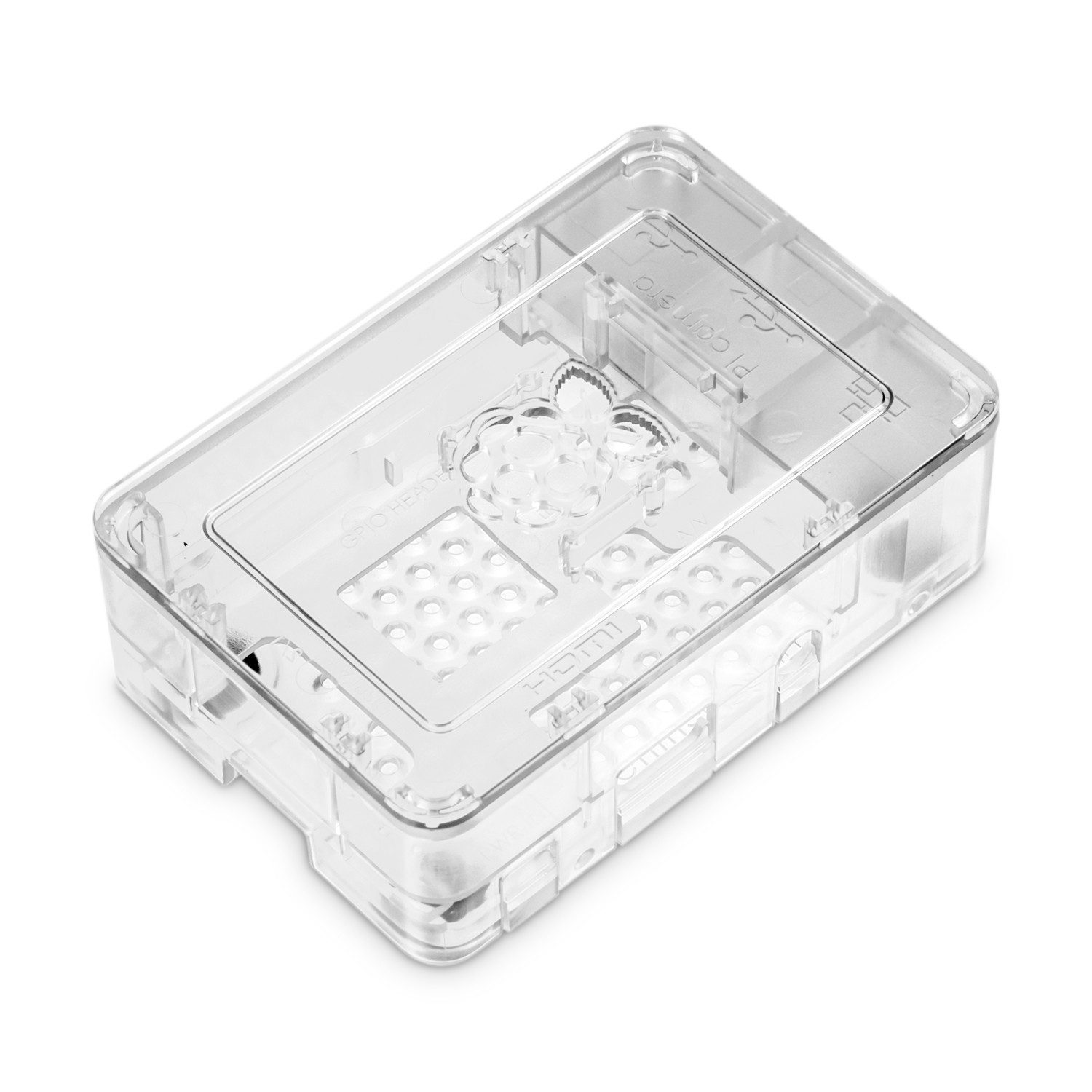 PC-Gehäuse Gehäuse für Raspberry Pi 3B+, 3B, 2B, 1B+ - Farbe: transparent