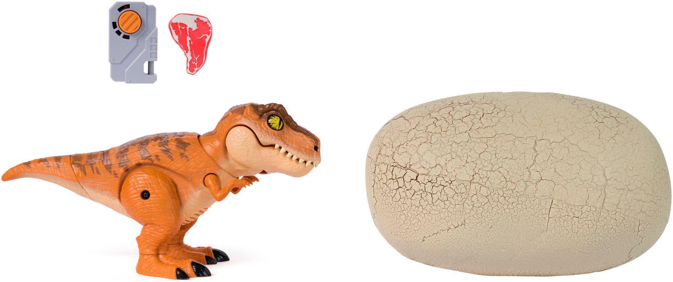 Spin Master Spielfigur Primal Hatch - Interaktiver T-Rex im Ei, mit Licht und Sound