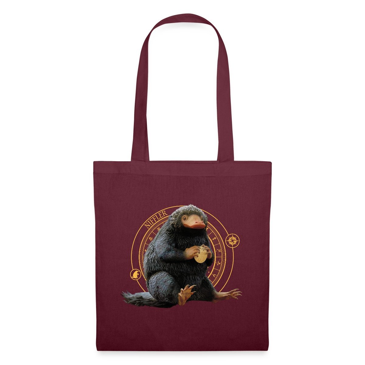 Henkeltasche Phantastische Tierwesen Niffler mit Gold Stoffbeutel