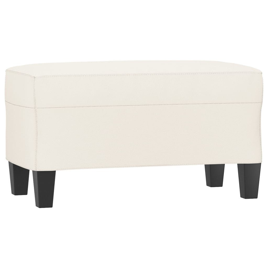 vidaXL Sitzbank Sitzbank Creme 70x35x41 cm Kunstleder